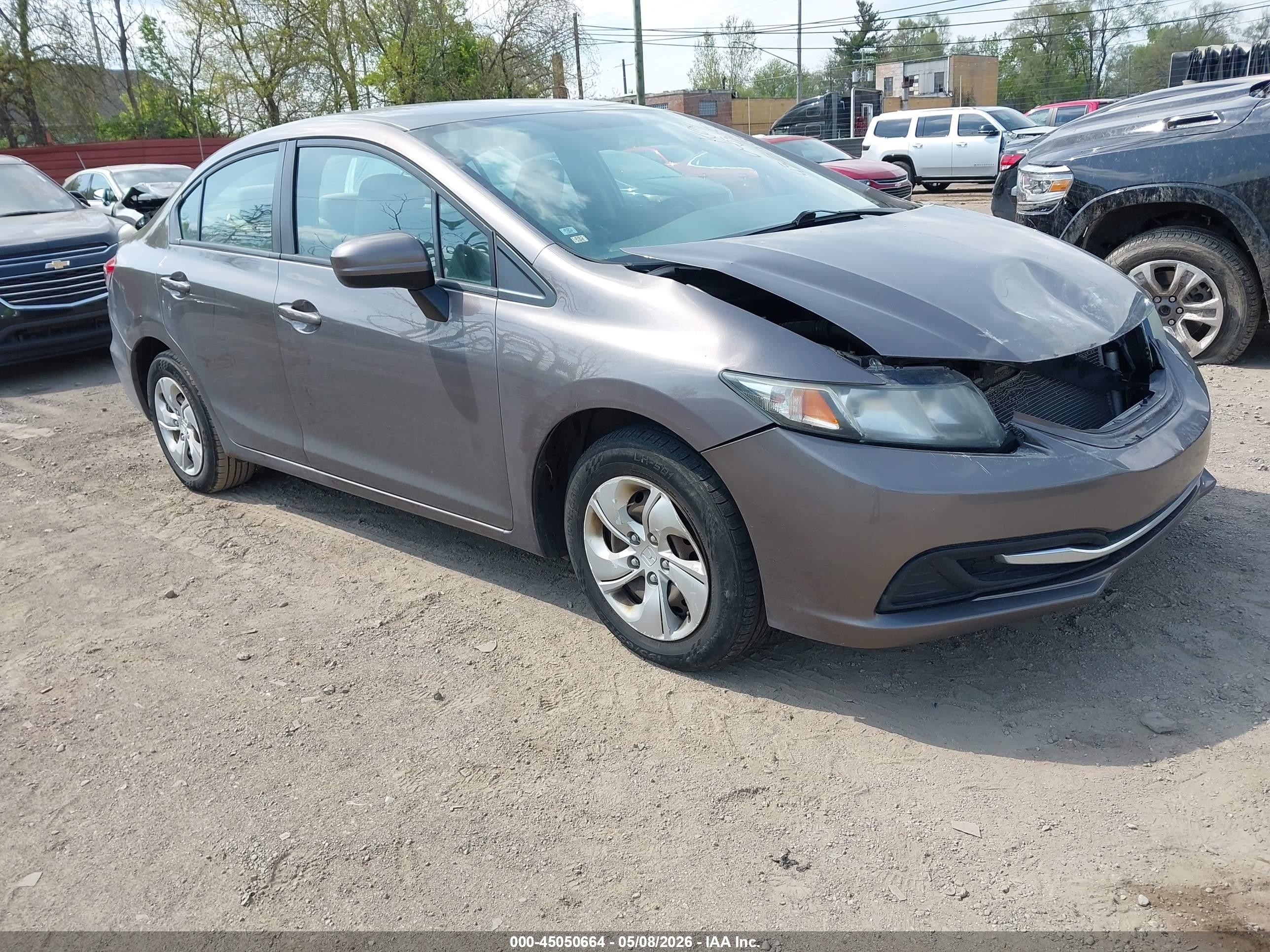 2014 Honda Civic Lx Brown vin: 19XFB2F53EE030529