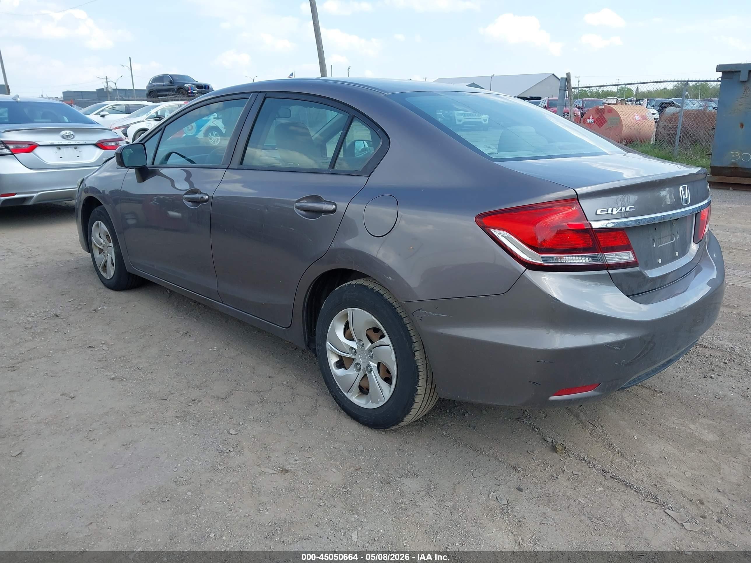 2014 Honda Civic Lx Brown vin: 19XFB2F53EE030529