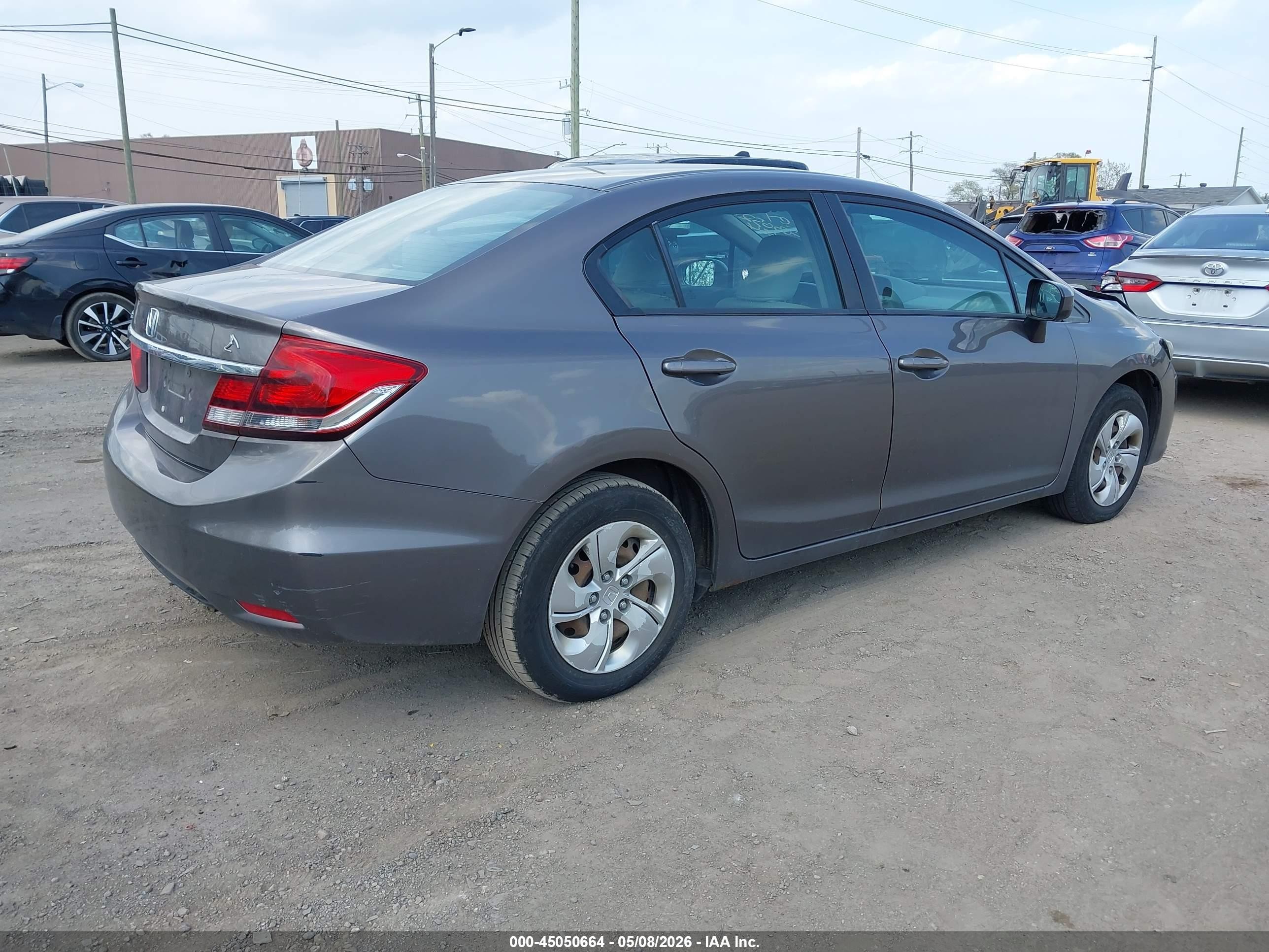 2014 Honda Civic Lx Brown vin: 19XFB2F53EE030529