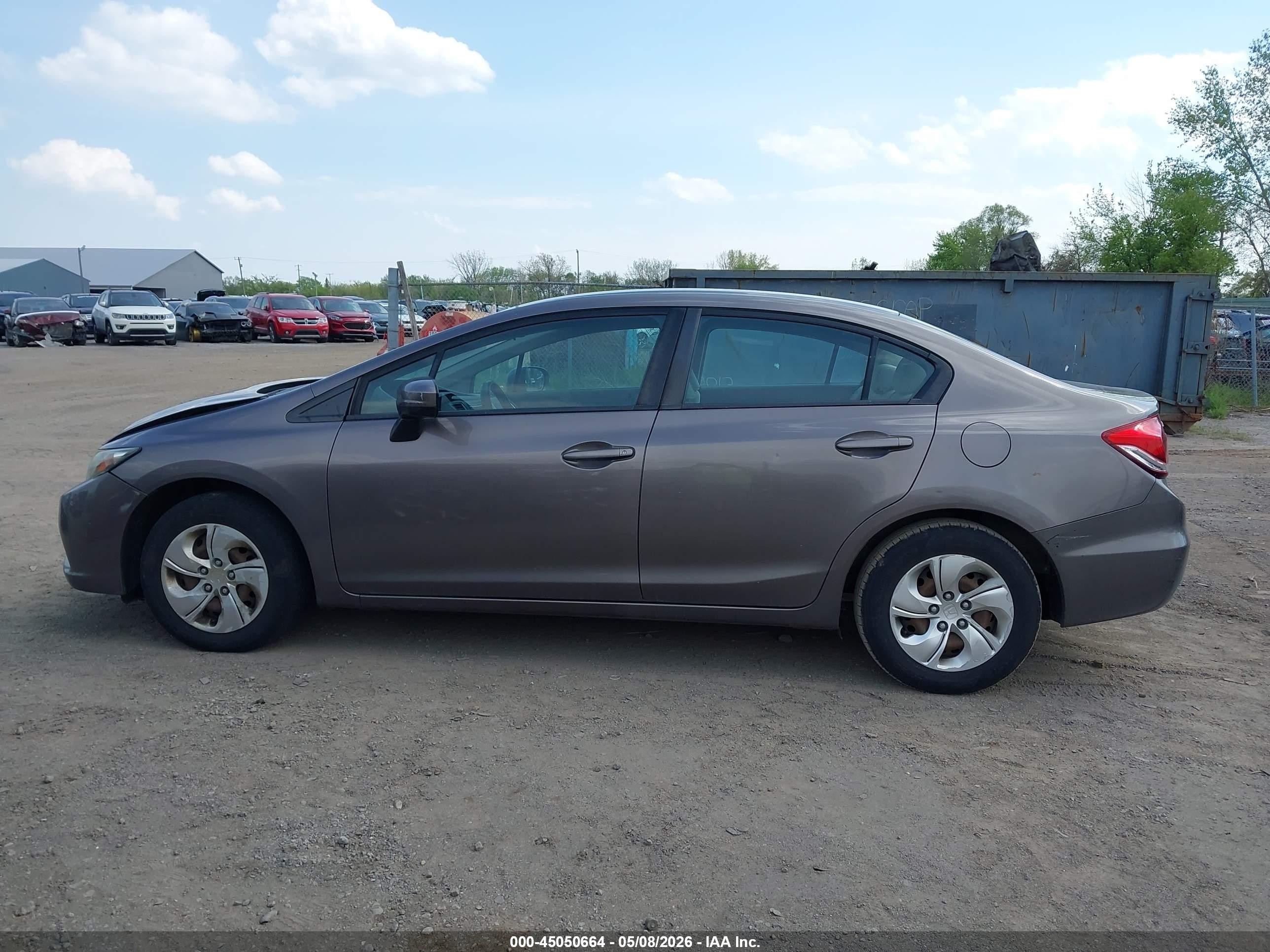 2014 Honda Civic Lx Brown vin: 19XFB2F53EE030529