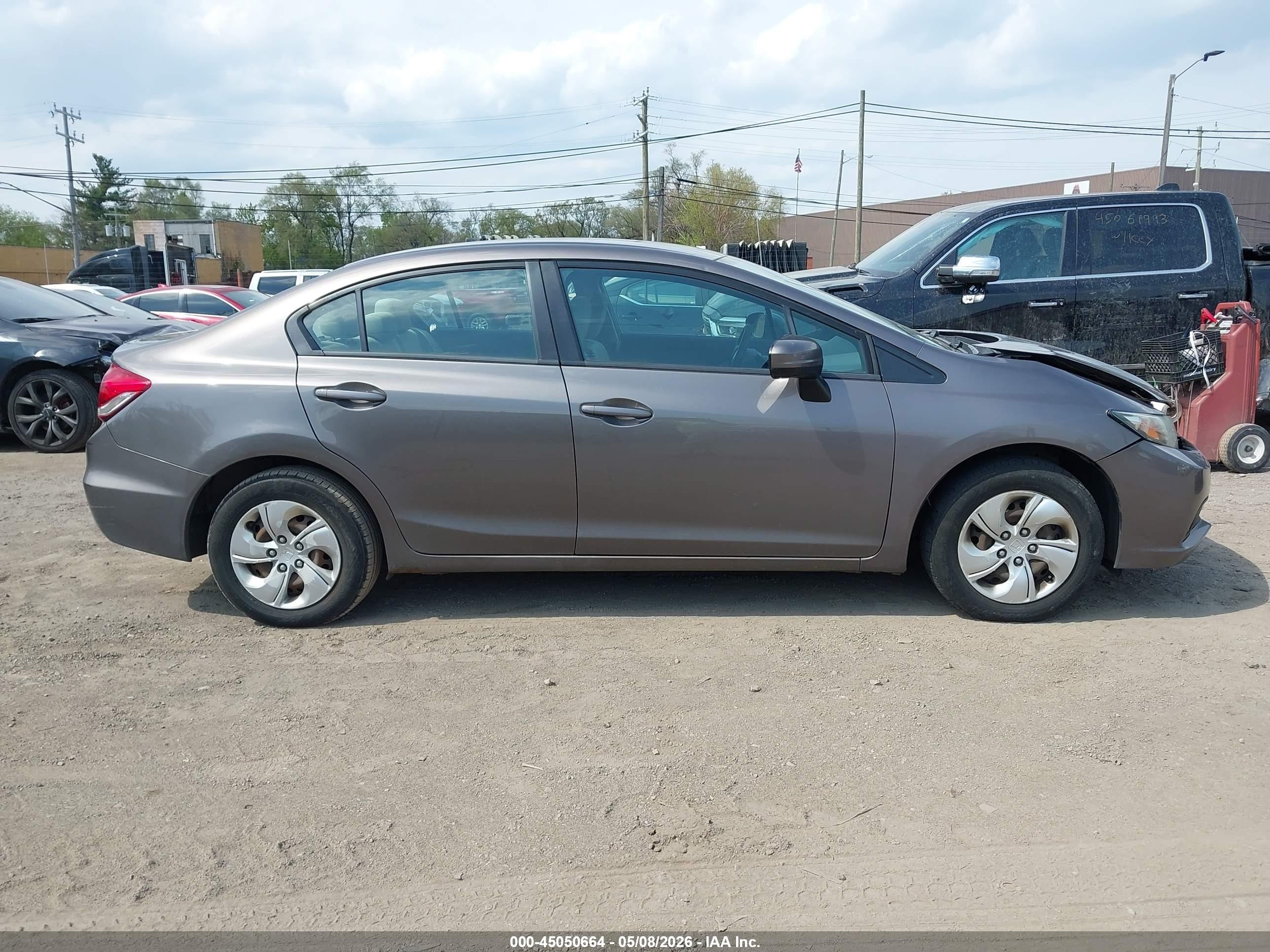 2014 Honda Civic Lx Brown vin: 19XFB2F53EE030529