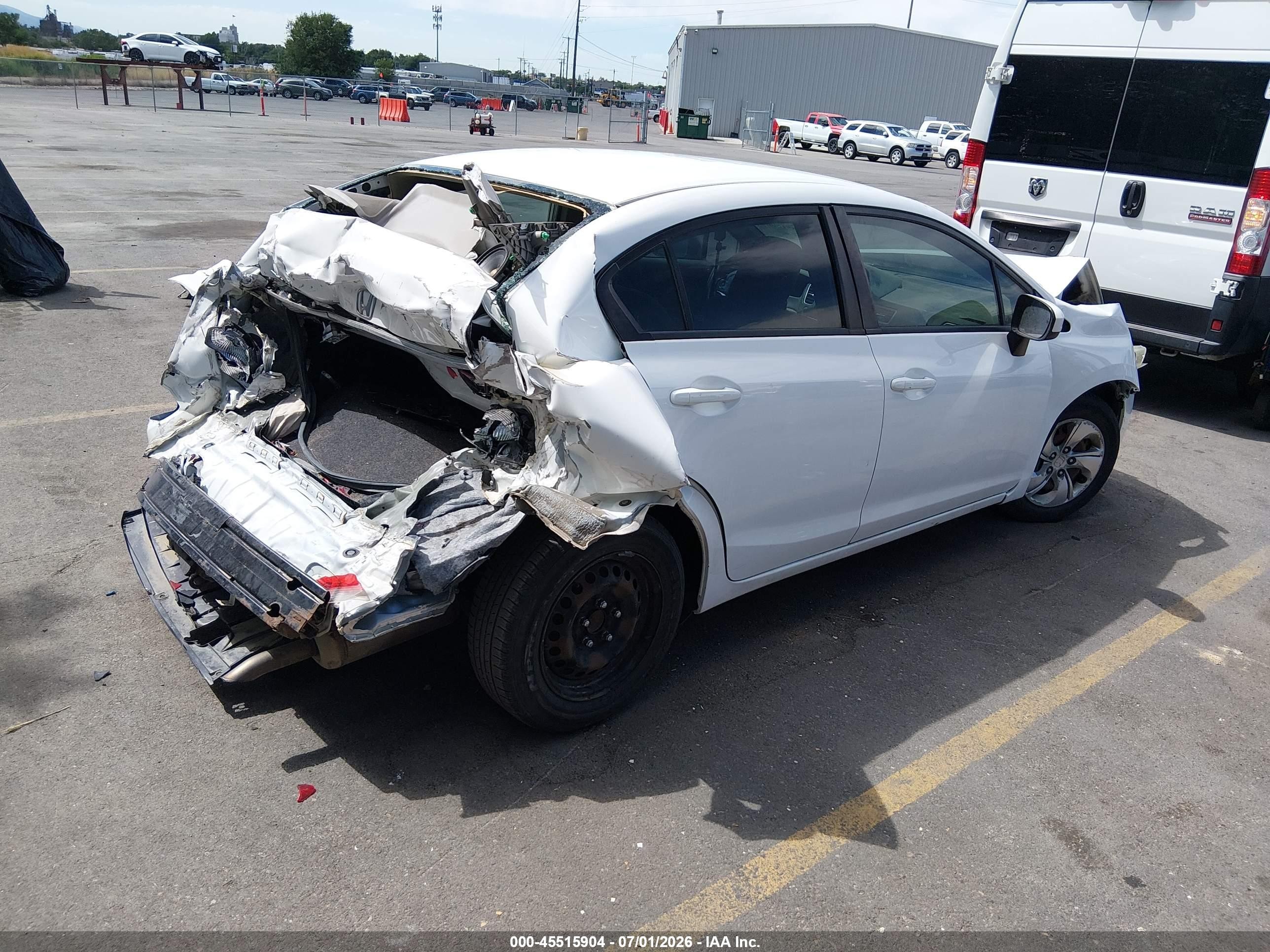 2014 Honda Civic Lx Белый vin: 19XFB2F53EE037836