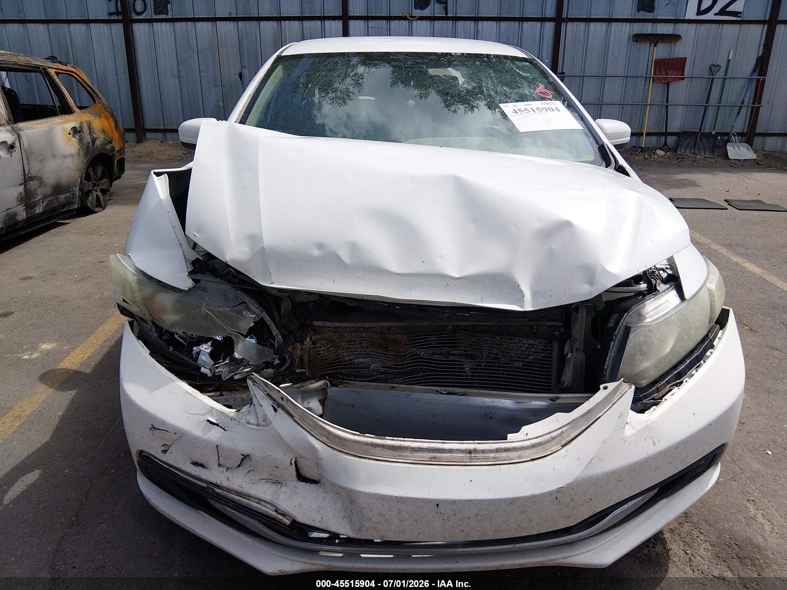 2014 Honda Civic Lx Белый vin: 19XFB2F53EE037836
