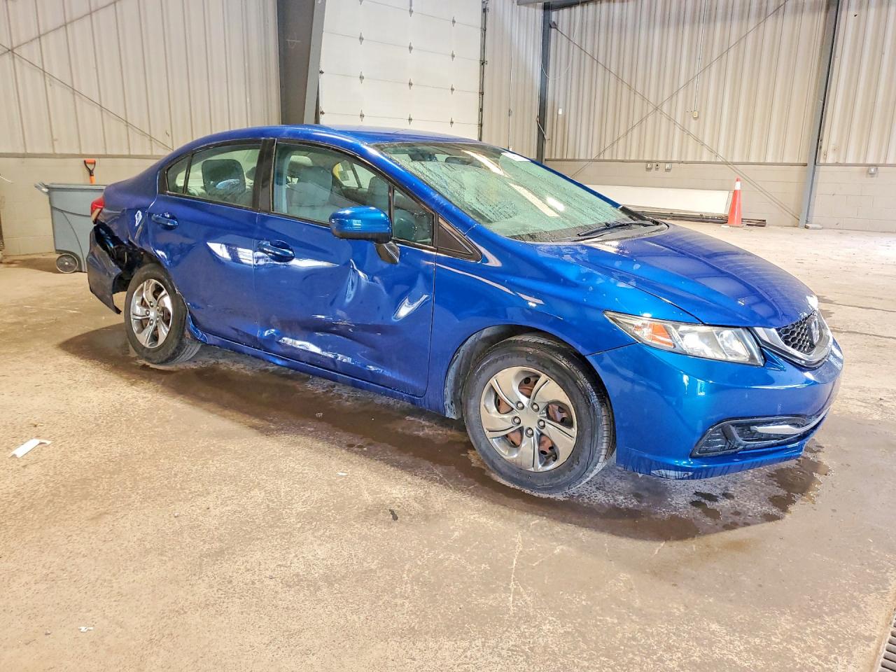 2014 Honda Civic Lx Blue vin: 19XFB2F53EE039392