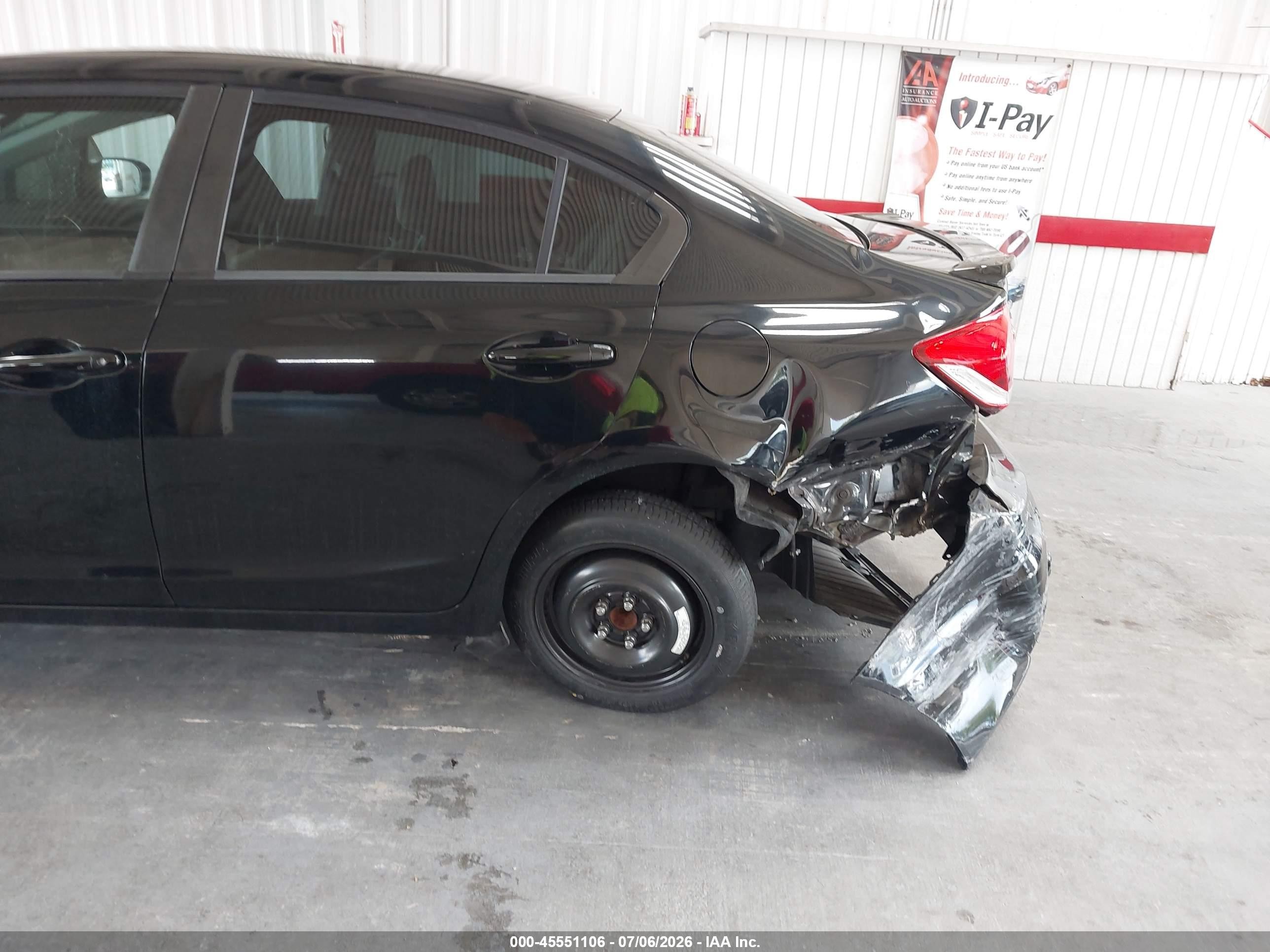 2014 Honda Civic Lx Черный vin: 19XFB2F53EE040820