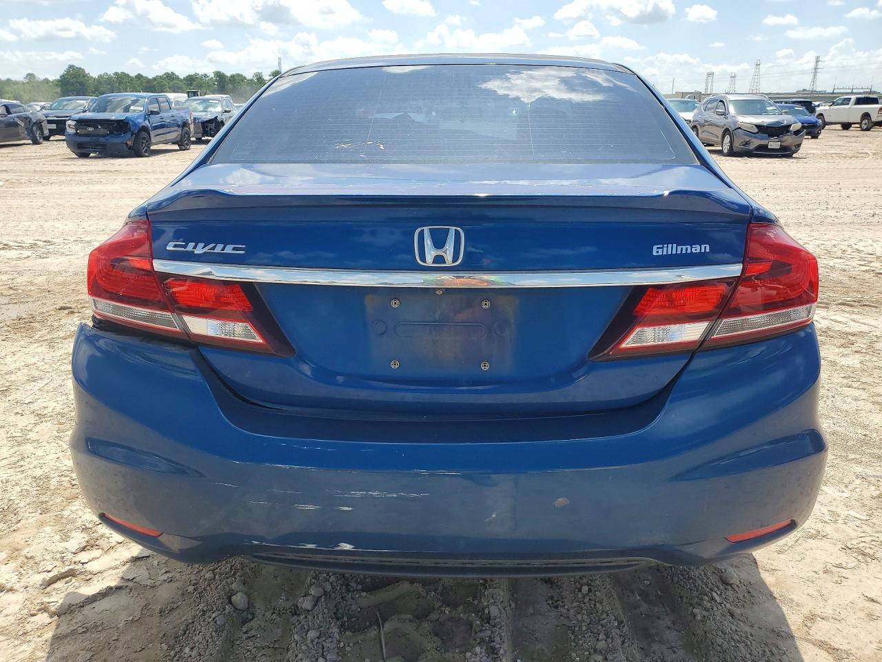 2014 Honda Civic Lx Blue vin: 19XFB2F53EE049730