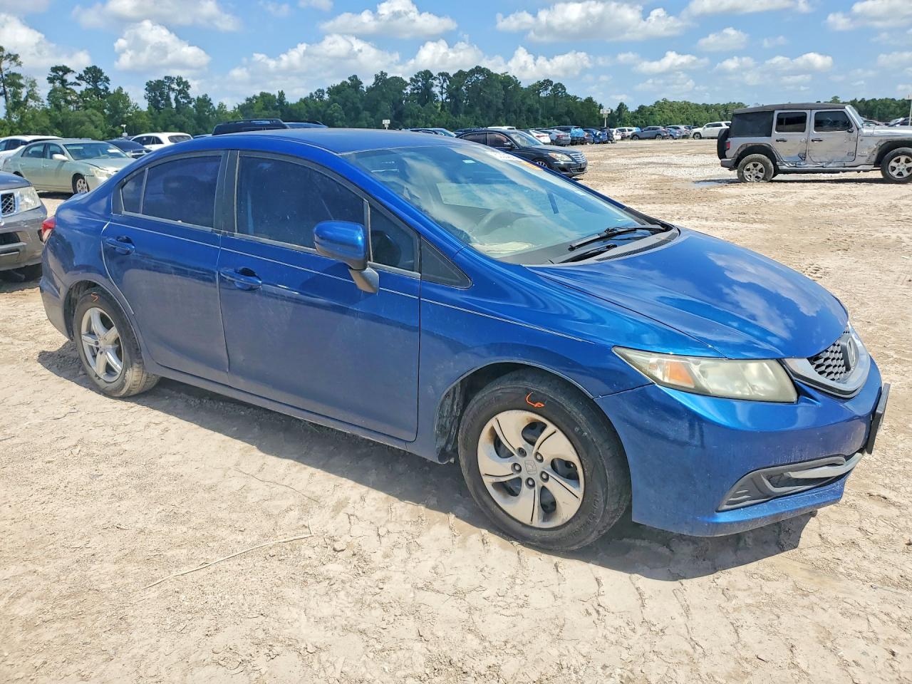 2014 Honda Civic Lx Blue vin: 19XFB2F53EE049730