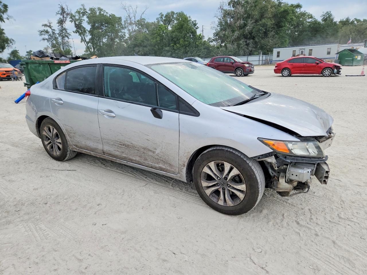 2014 Honda Civic Lx Silver vin: 19XFB2F53EE050568