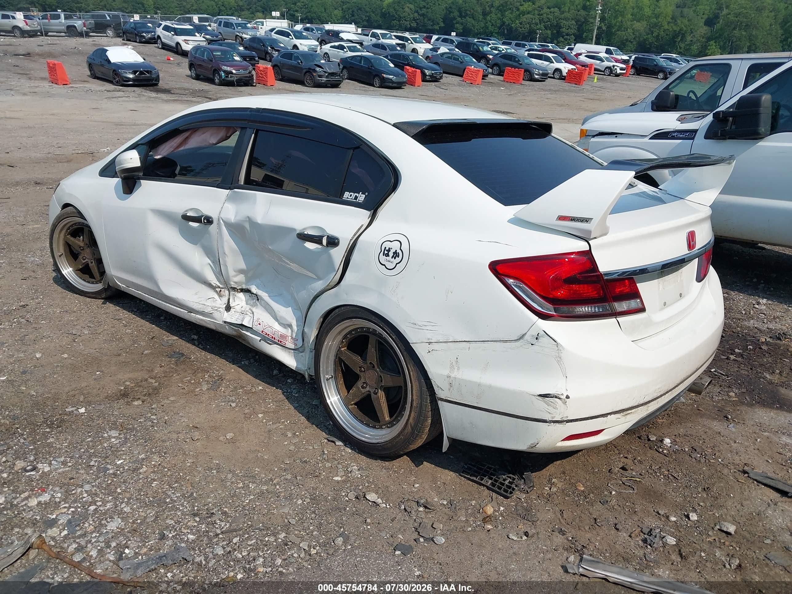 2014 Honda Civic Lx White vin: 19XFB2F53EE052871