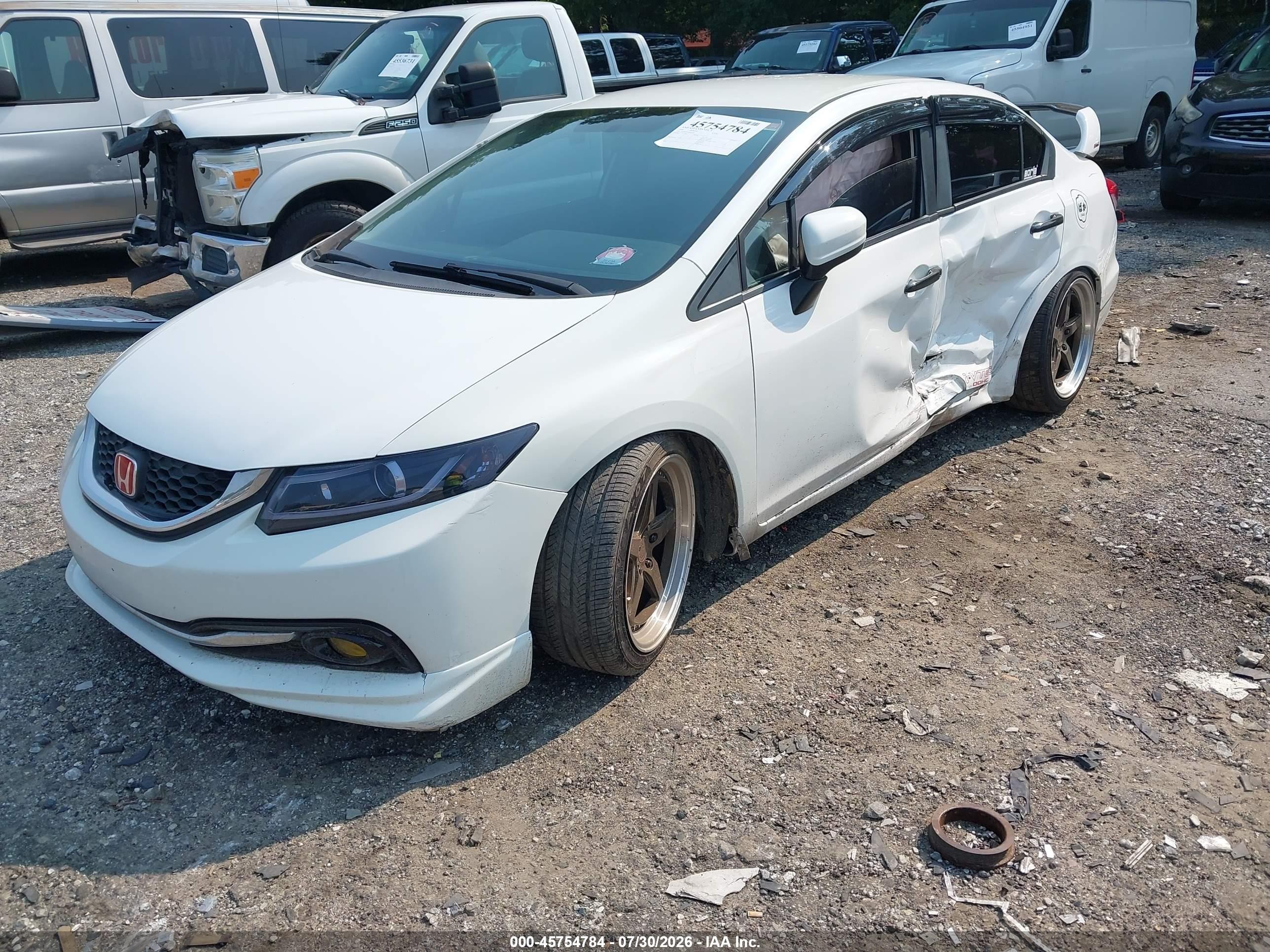 2014 Honda Civic Lx White vin: 19XFB2F53EE052871
