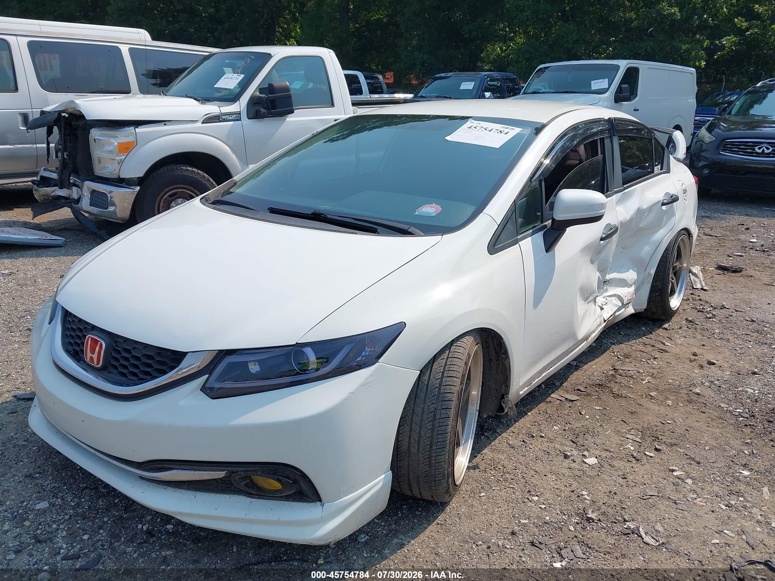 2014 Honda Civic Lx White vin: 19XFB2F53EE052871