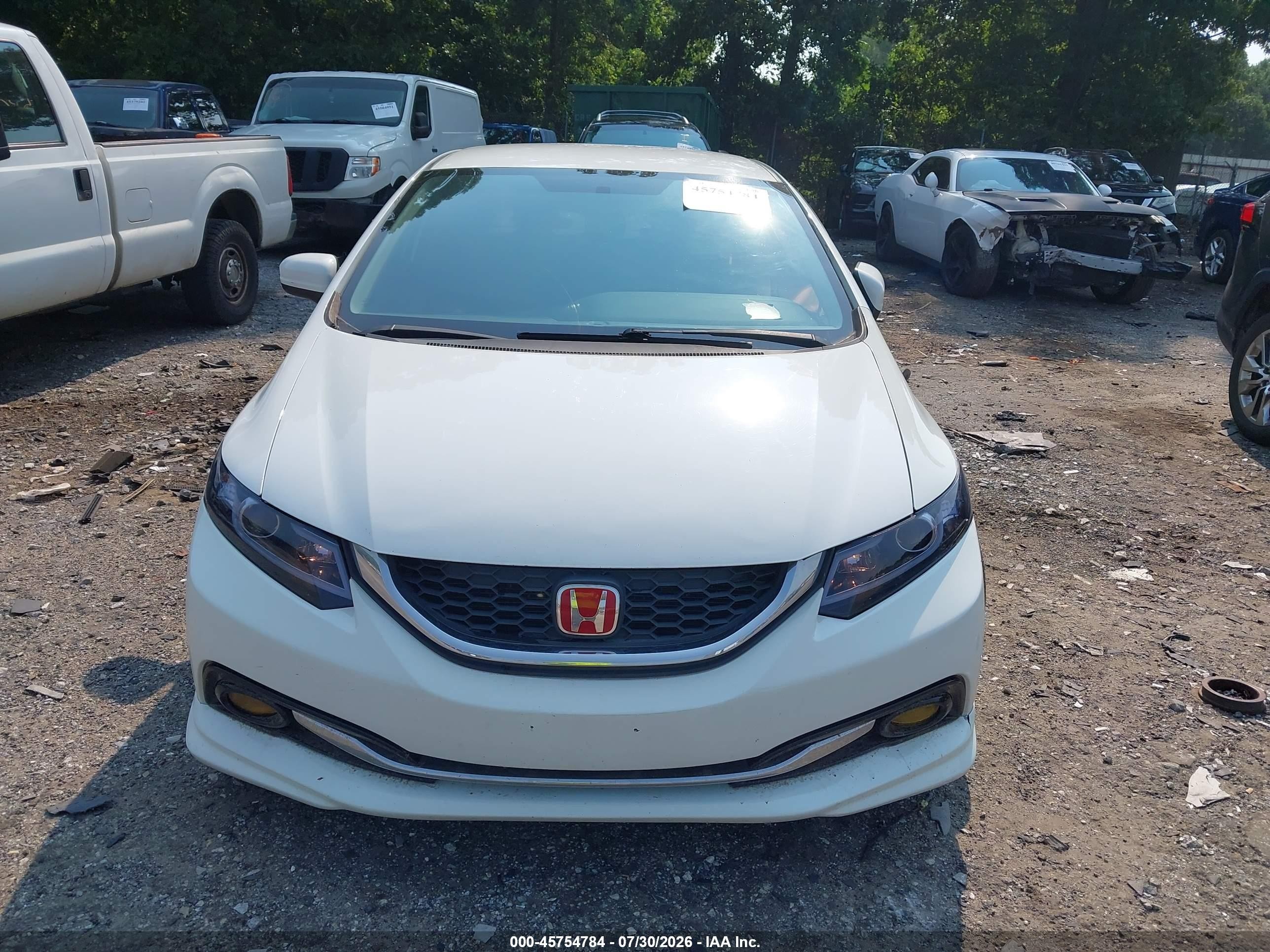 2014 Honda Civic Lx White vin: 19XFB2F53EE052871