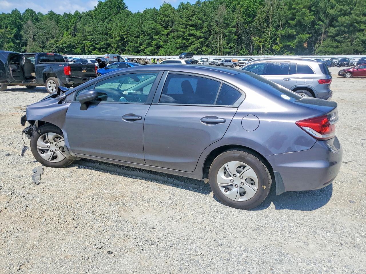 2014 Honda Civic Lx Gray vin: 19XFB2F53EE083375