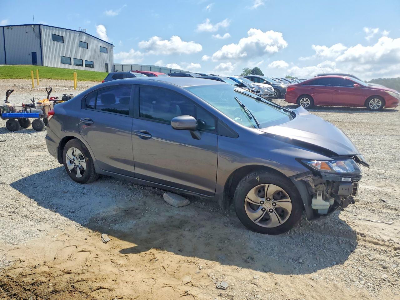 2014 Honda Civic Lx Gray vin: 19XFB2F53EE083375