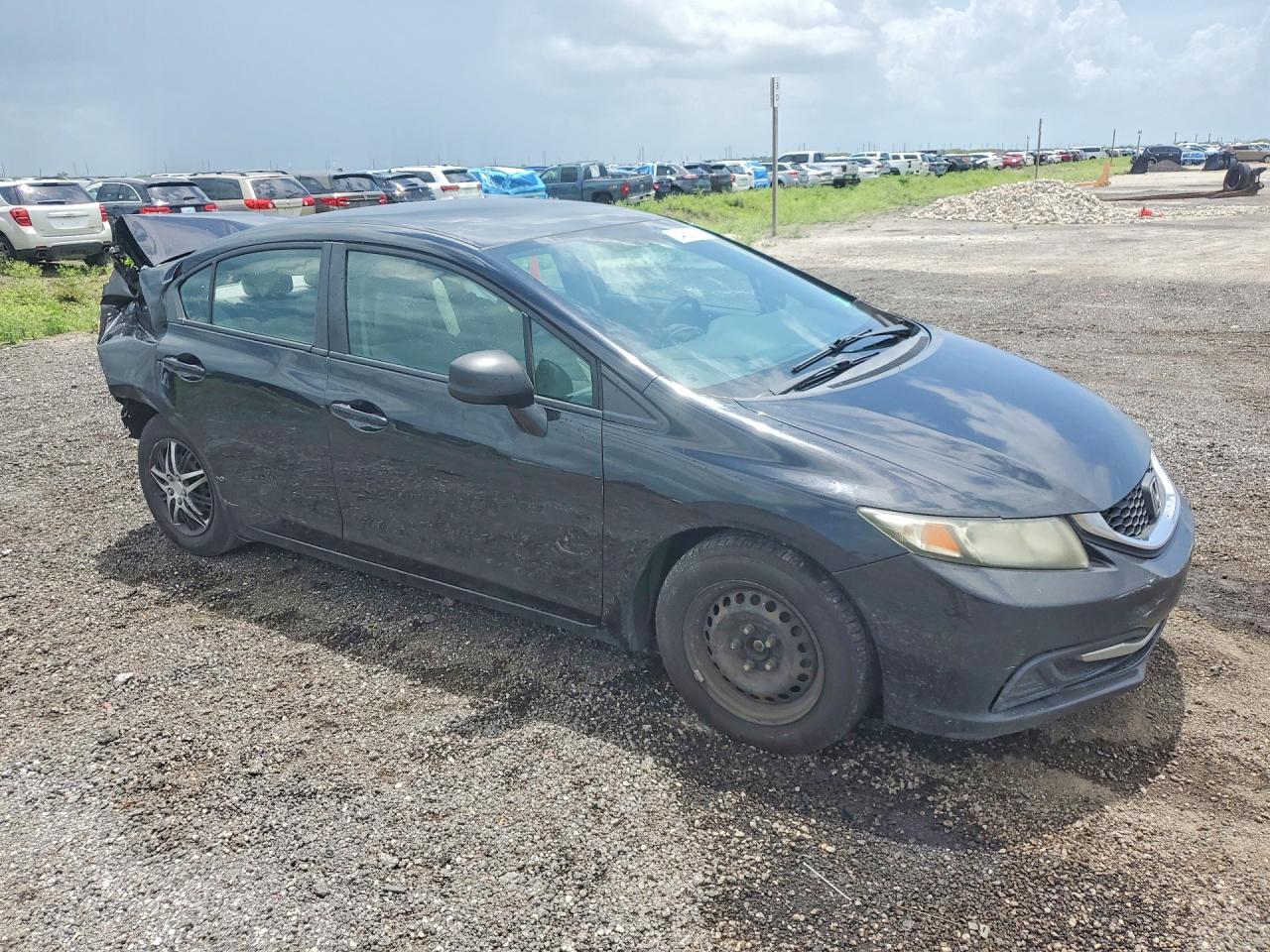 2014 Honda Civic 4d Lx Black vin: 19XFB2F53EE200291