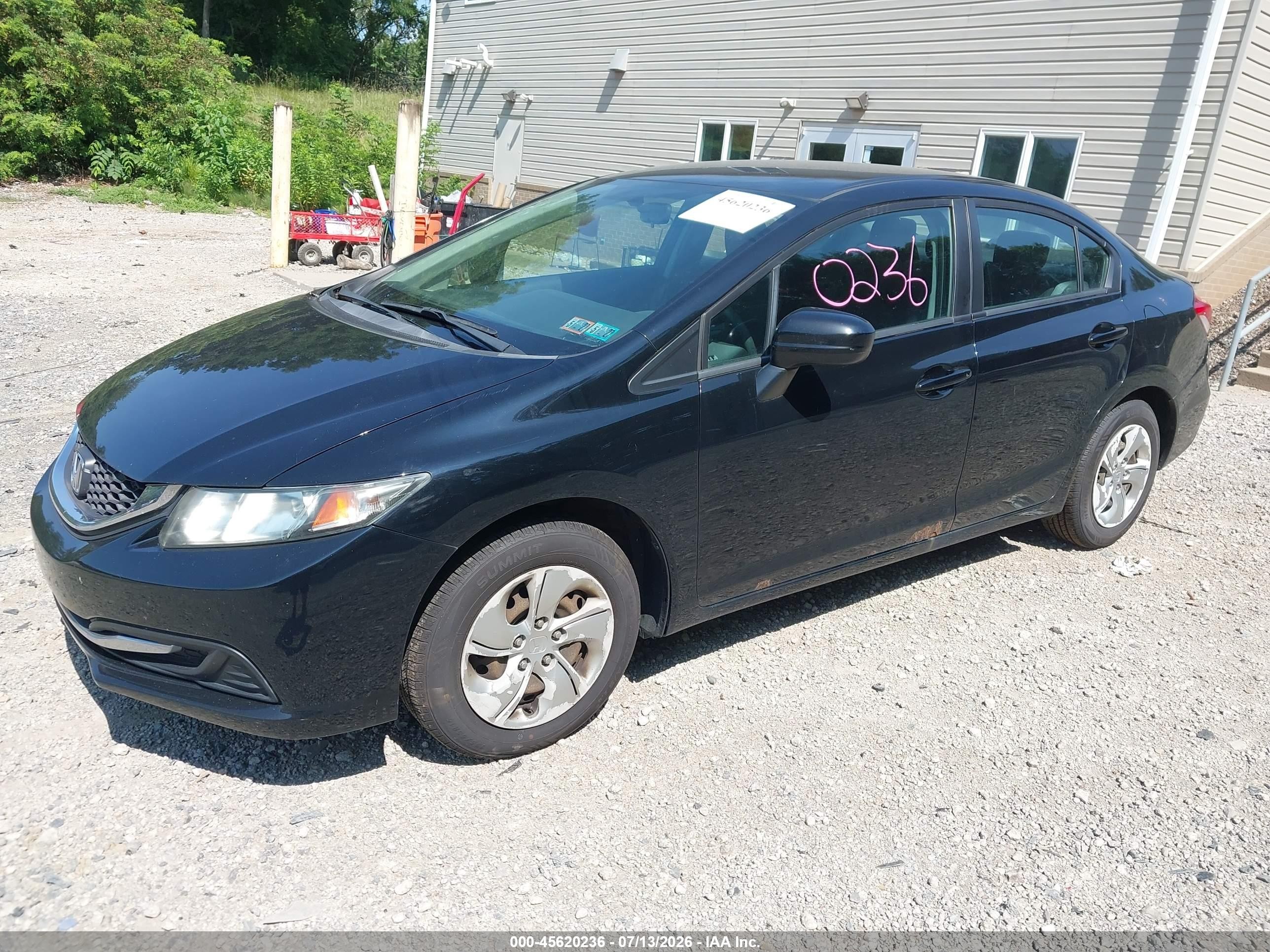 2014 Honda Civic Lx Black vin: 19XFB2F53EE207919