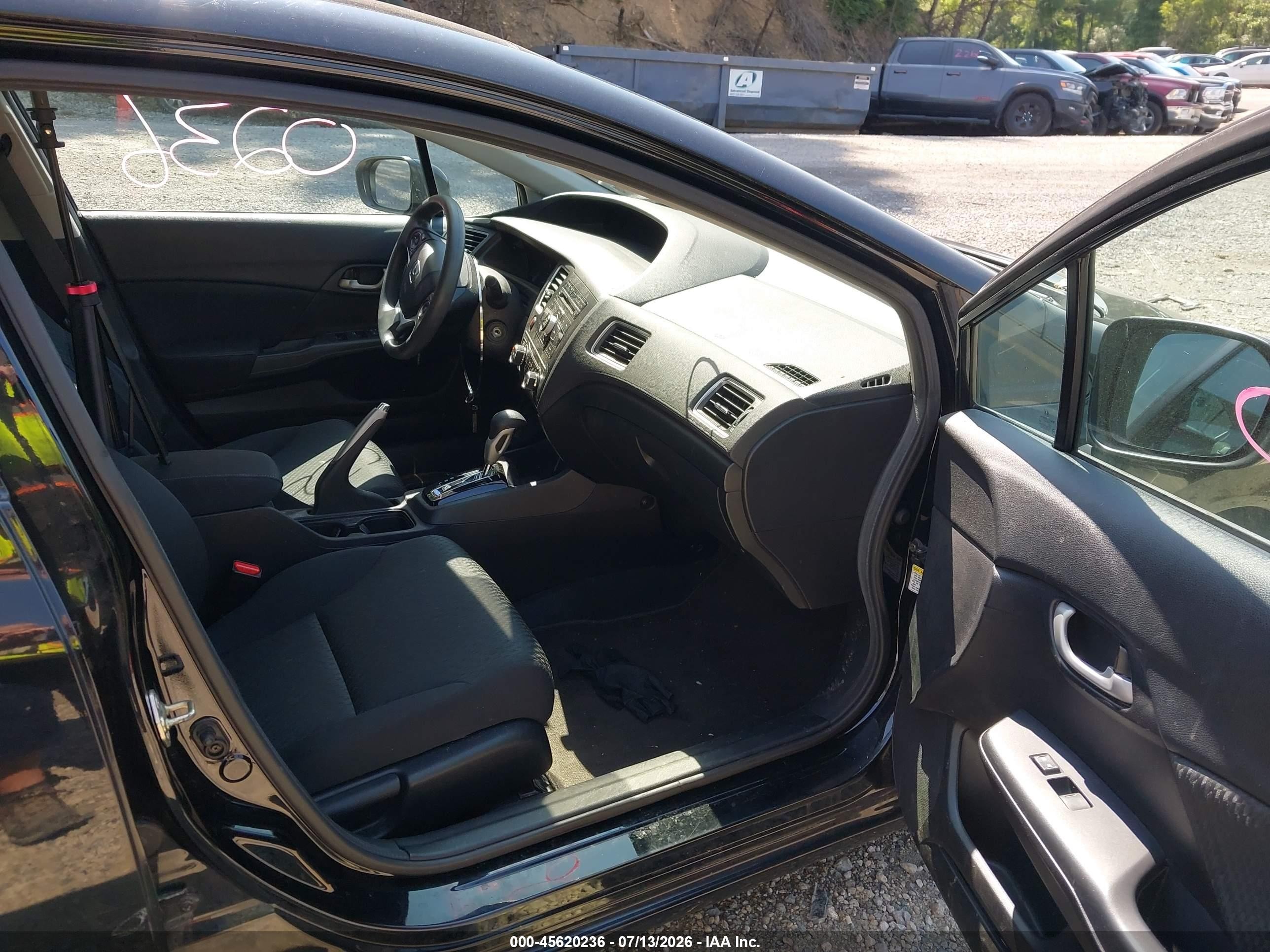 2014 Honda Civic Lx Black vin: 19XFB2F53EE207919
