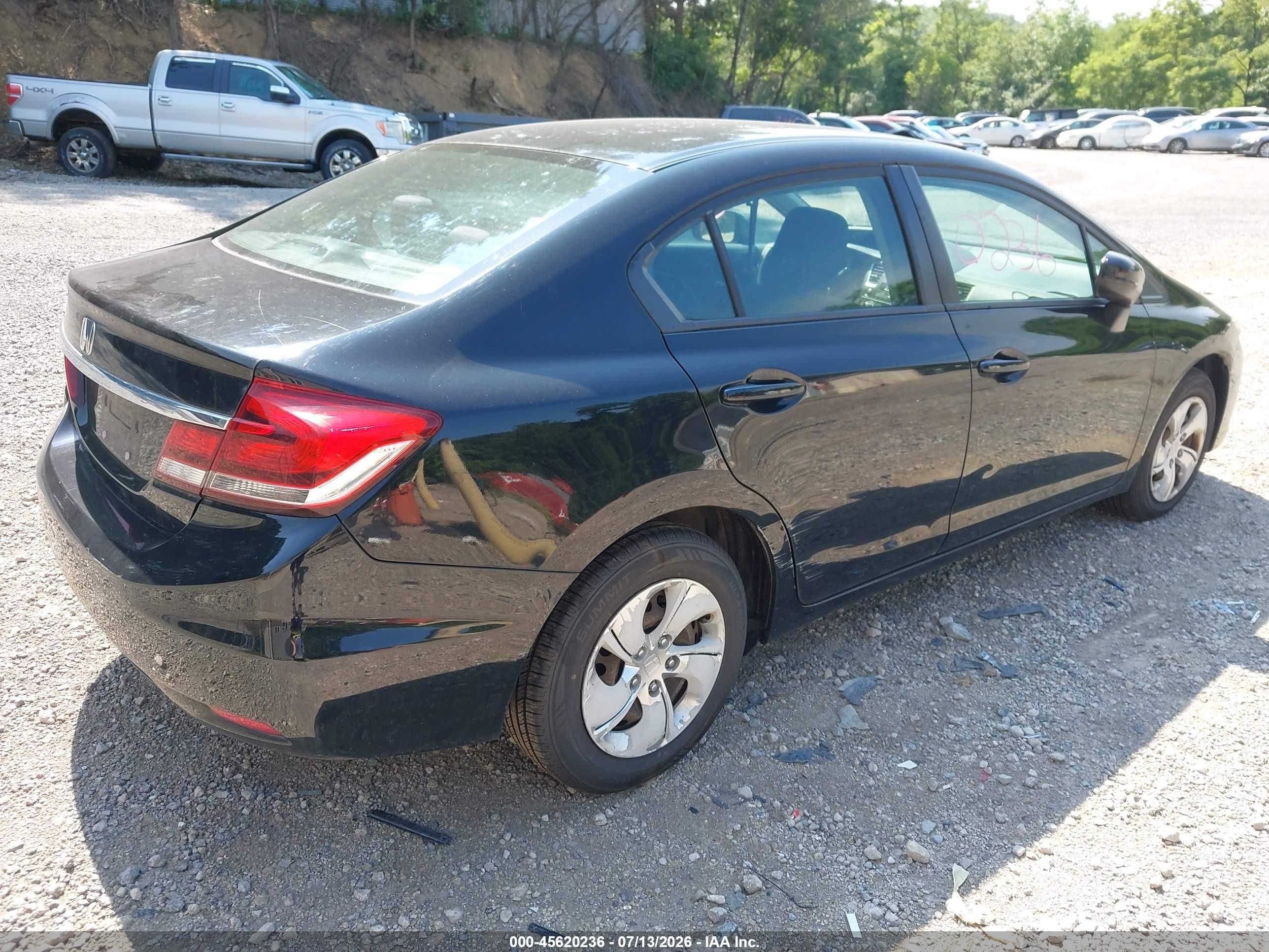 2014 Honda Civic Lx Black vin: 19XFB2F53EE207919