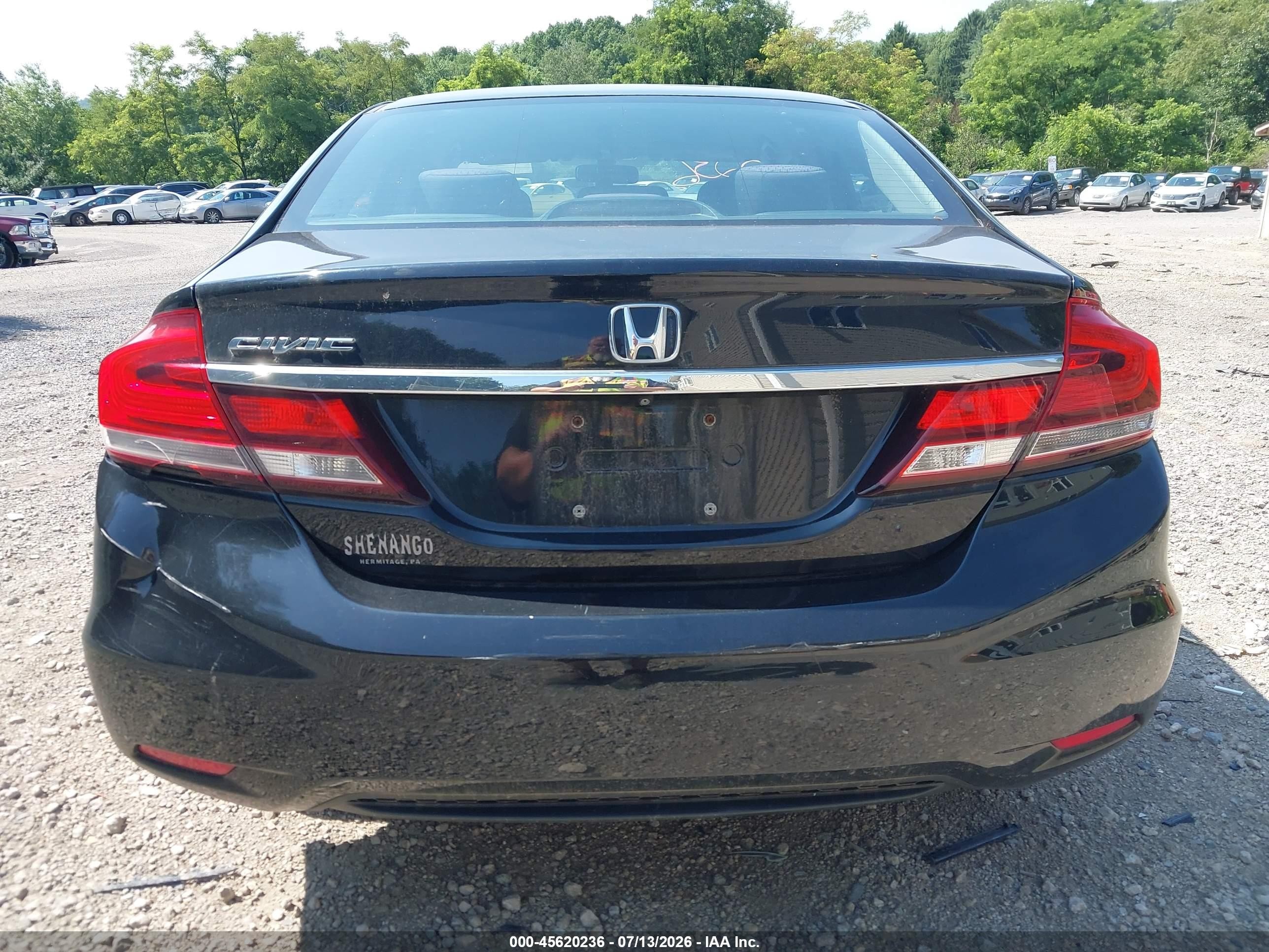 2014 Honda Civic Lx Black vin: 19XFB2F53EE207919