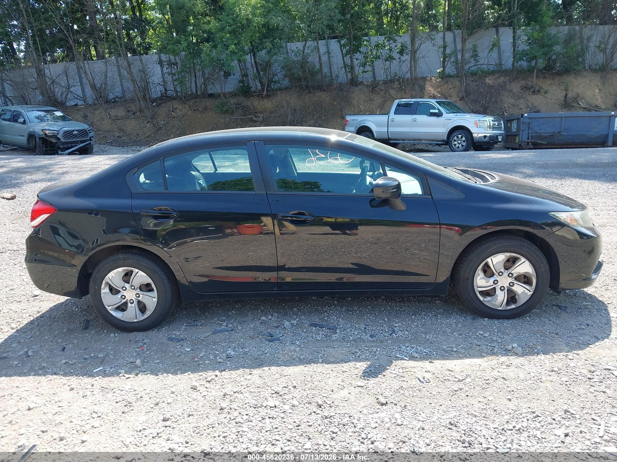 2014 Honda Civic Lx Black vin: 19XFB2F53EE207919