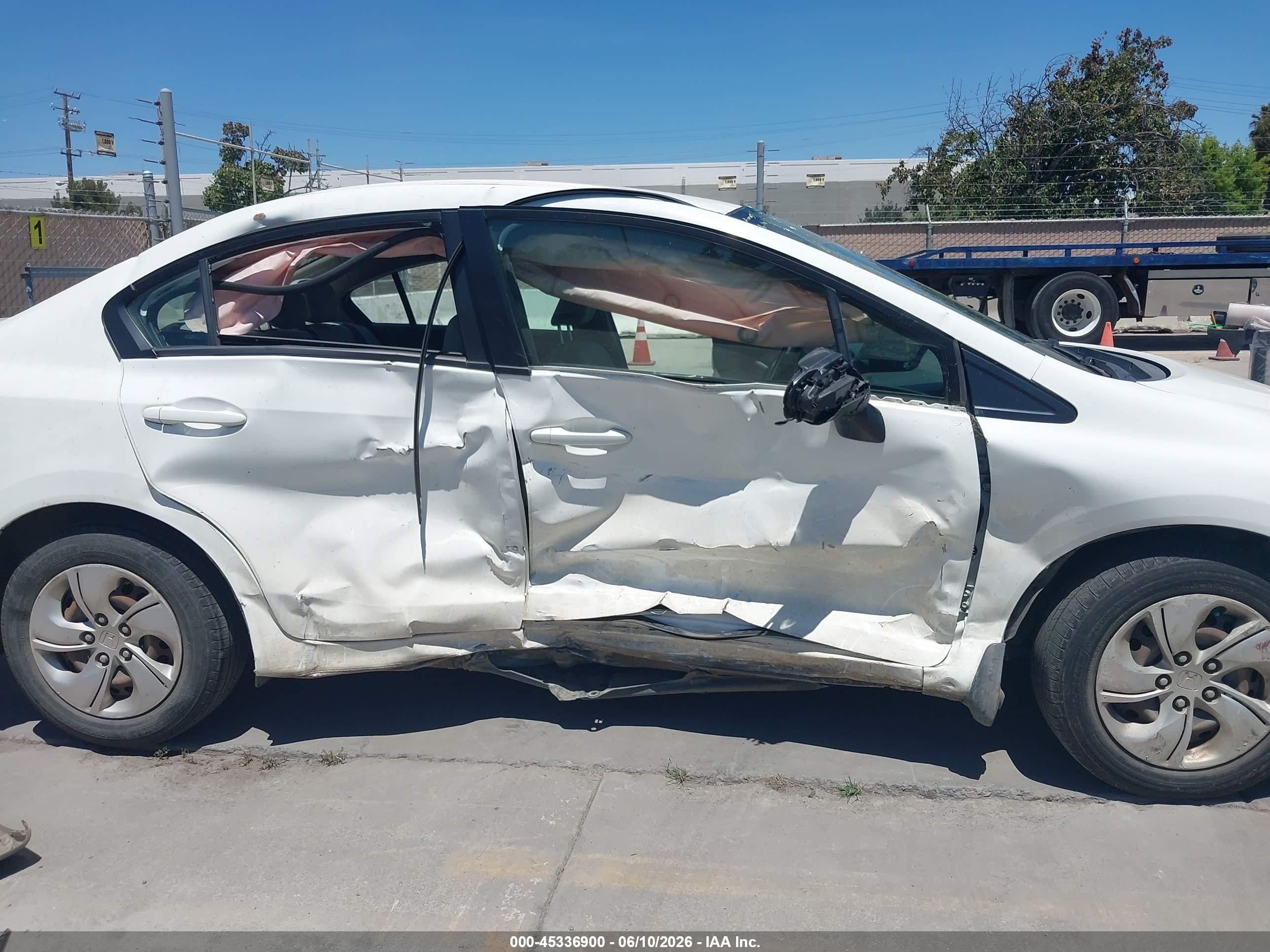 2014 Honda Civic Lx White vin: 19XFB2F53EE221142