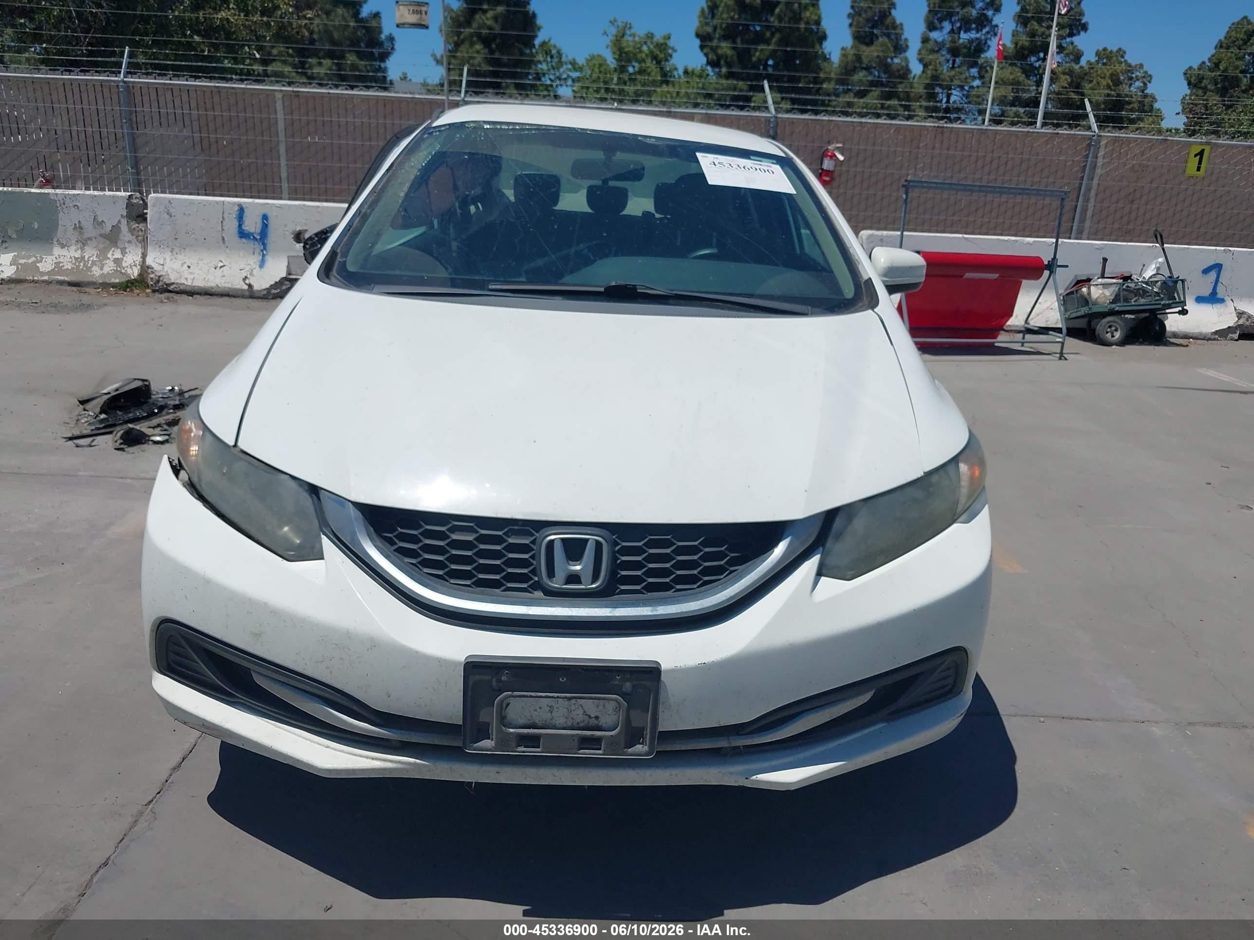 2014 Honda Civic Lx White vin: 19XFB2F53EE221142