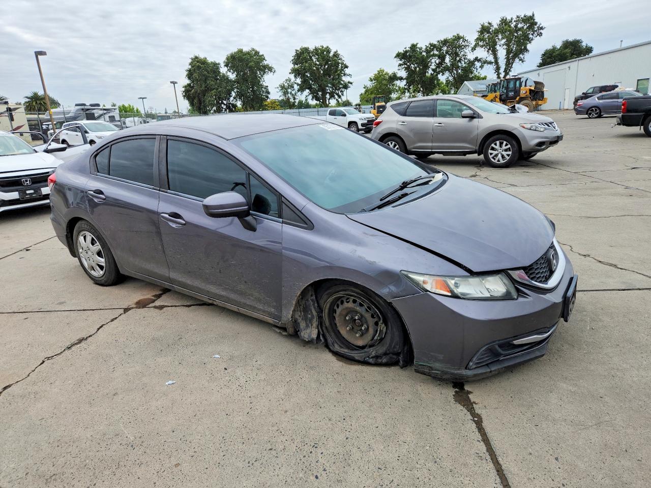 2014 Honda Civic Lx Gray vin: 19XFB2F53EE230407