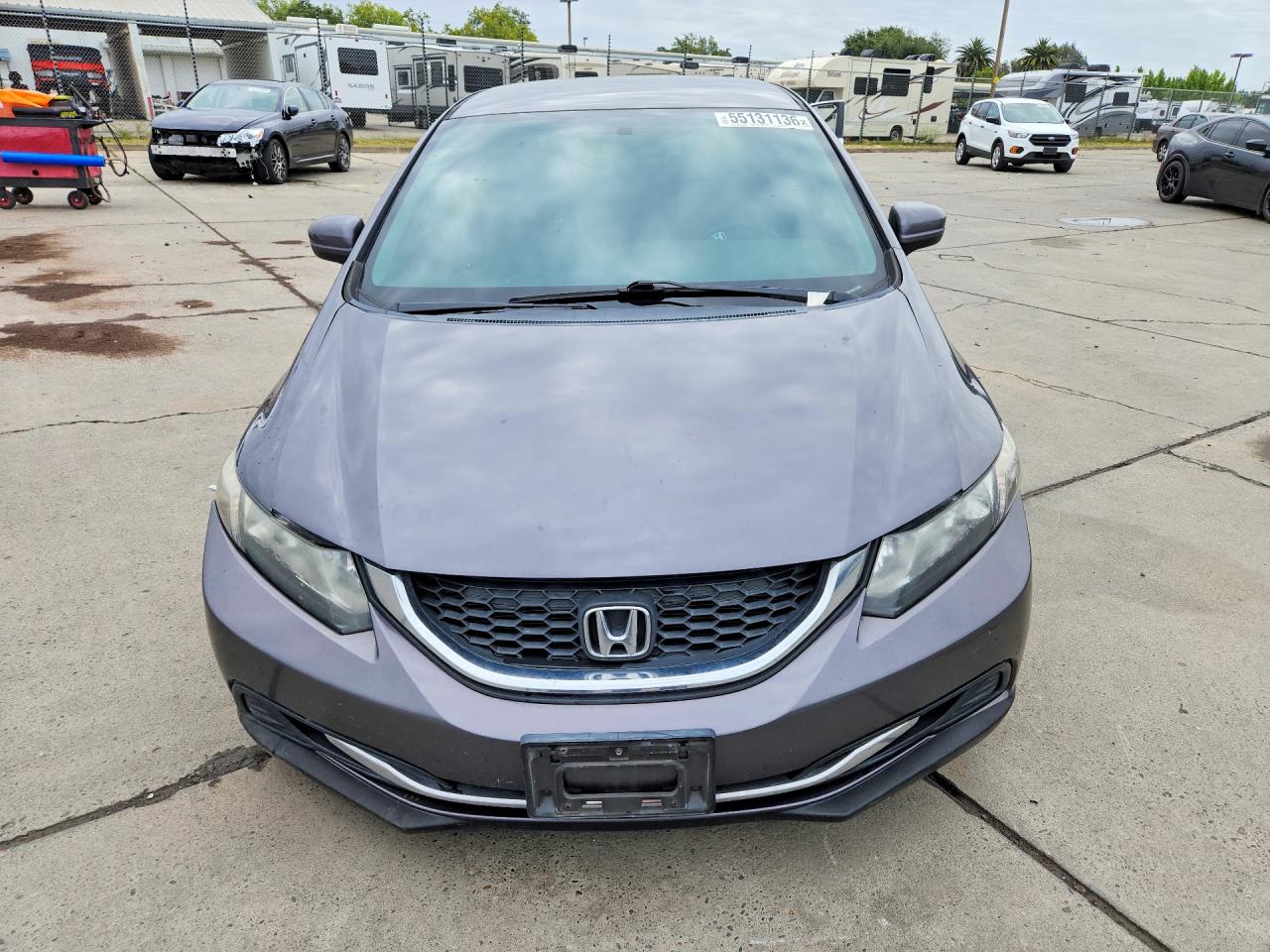 2014 Honda Civic Lx Gray vin: 19XFB2F53EE230407