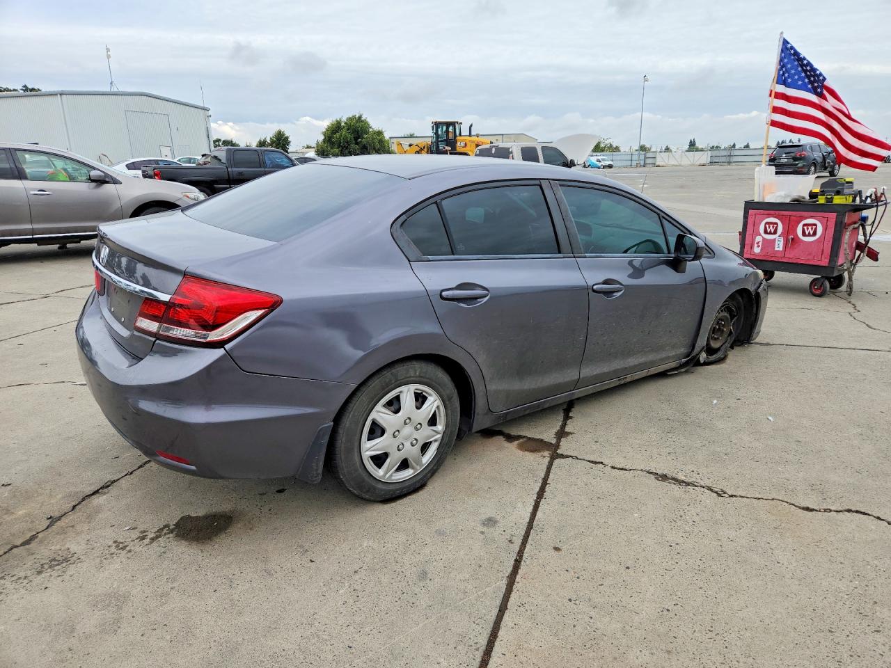 2014 Honda Civic Lx Gray vin: 19XFB2F53EE230407