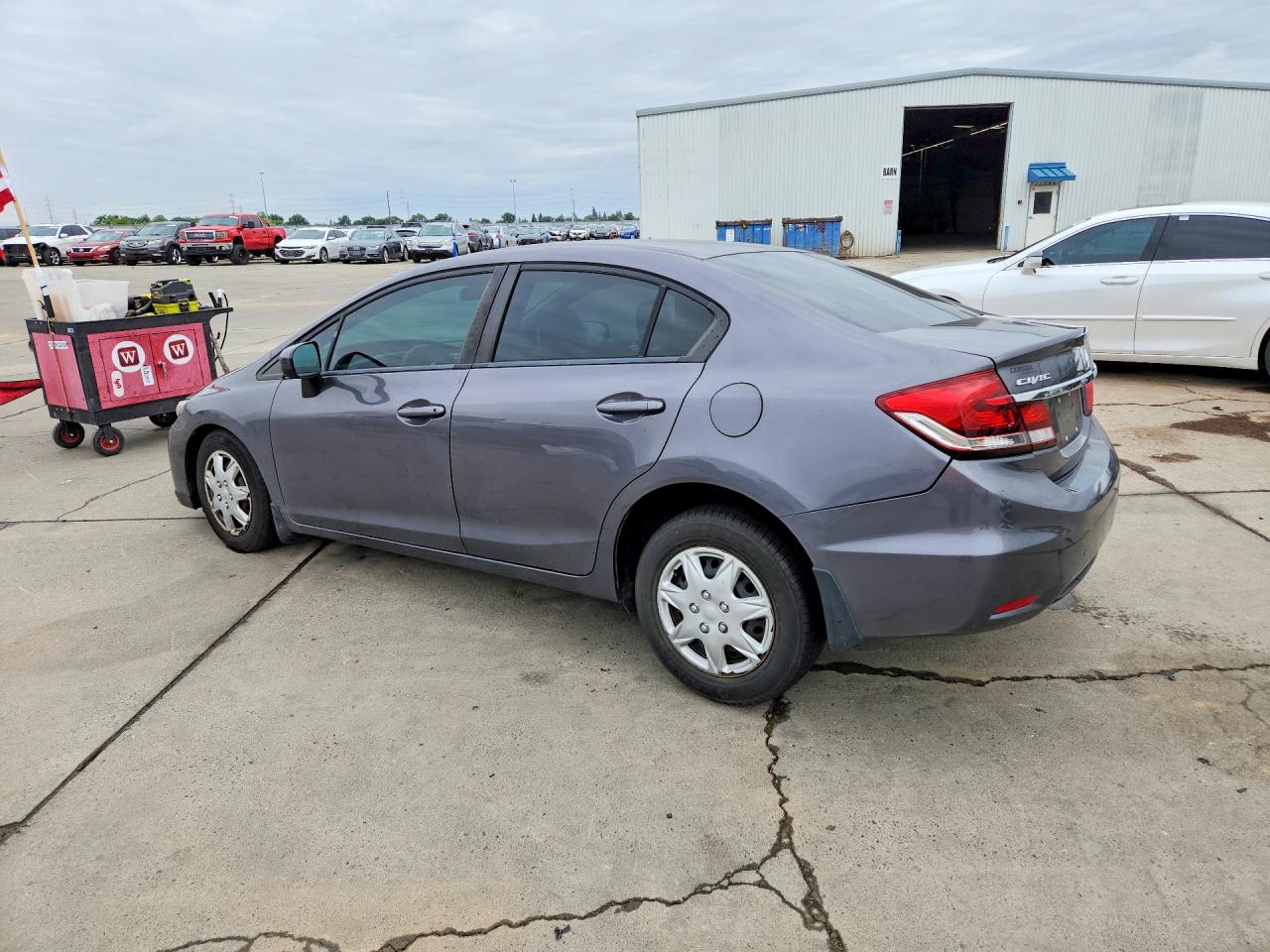 2014 Honda Civic Lx Gray vin: 19XFB2F53EE230407