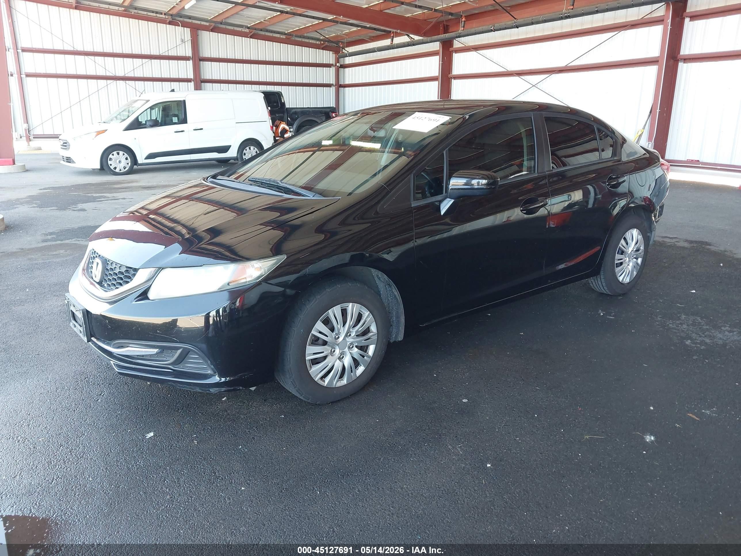 2014 Honda Civic Lx Black vin: 19XFB2F53EE235459