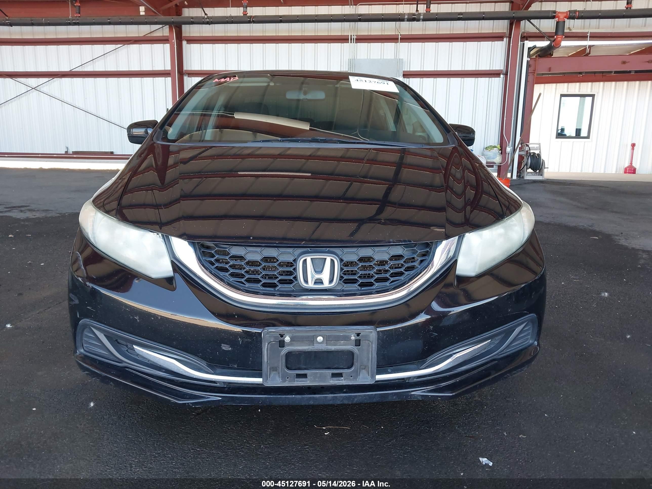 2014 Honda Civic Lx Black vin: 19XFB2F53EE235459