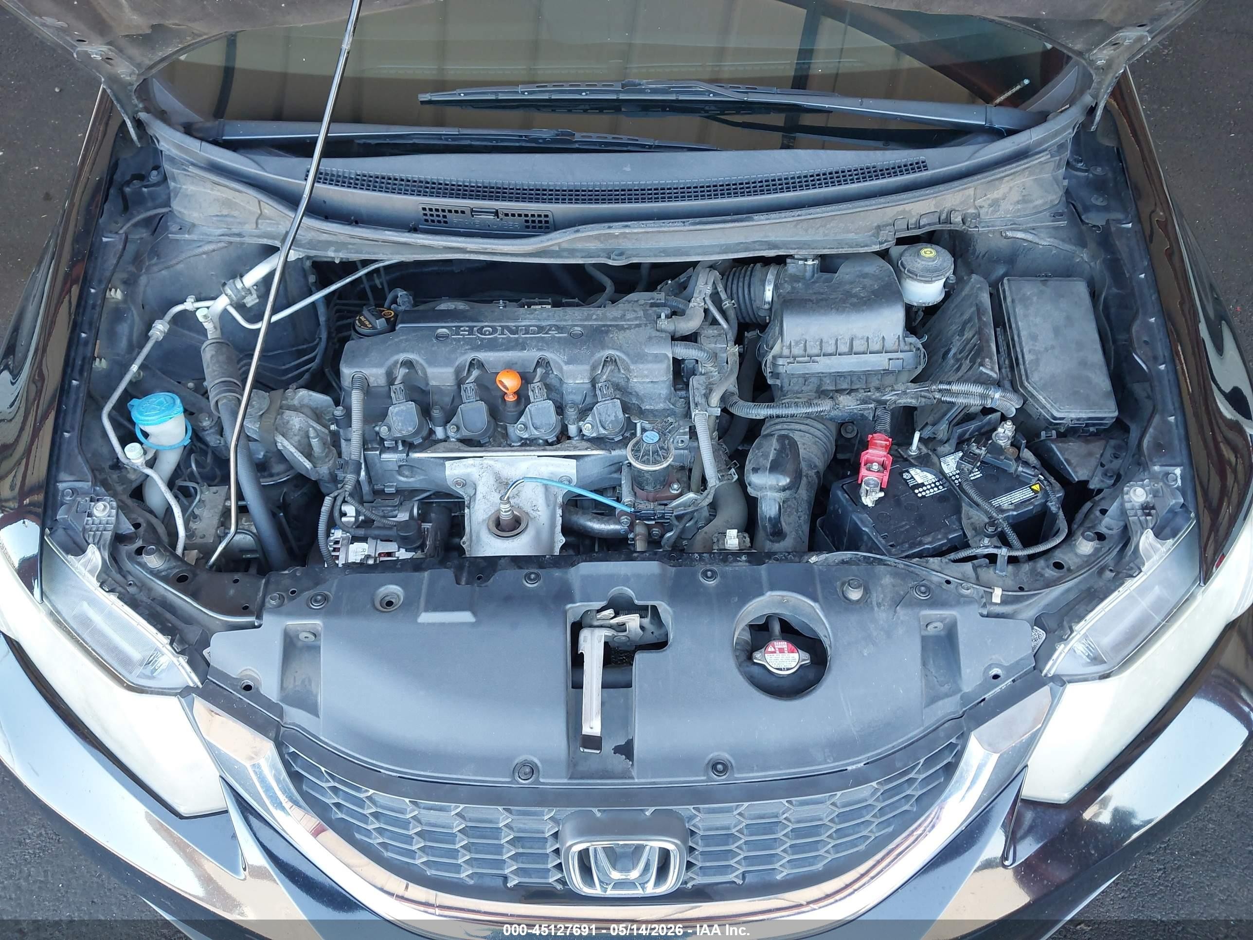 2014 Honda Civic Lx Black vin: 19XFB2F53EE235459
