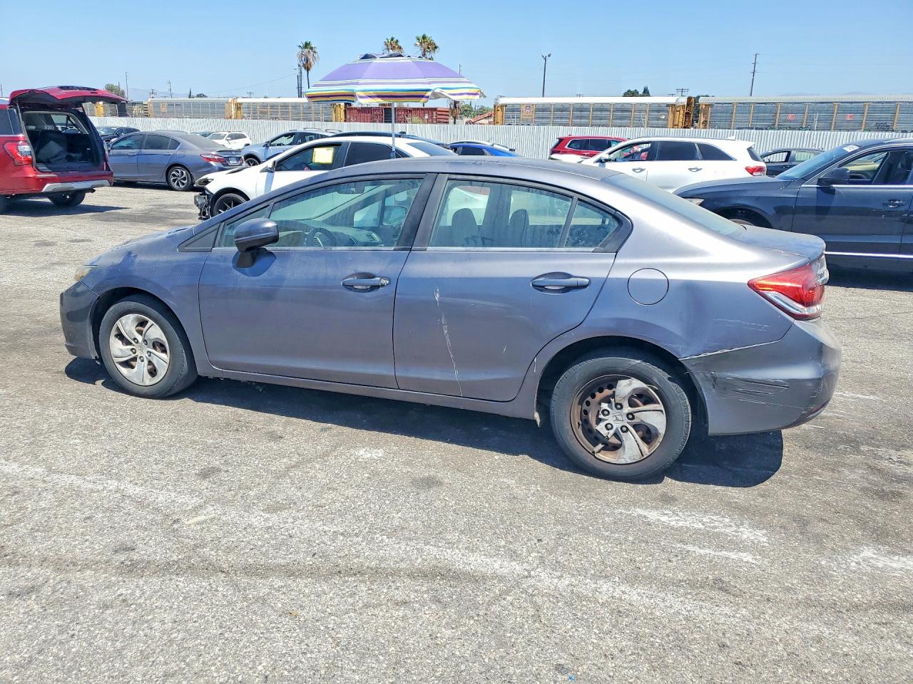 2014 Honda Civic Lx Gray vin: 19XFB2F53EE240533