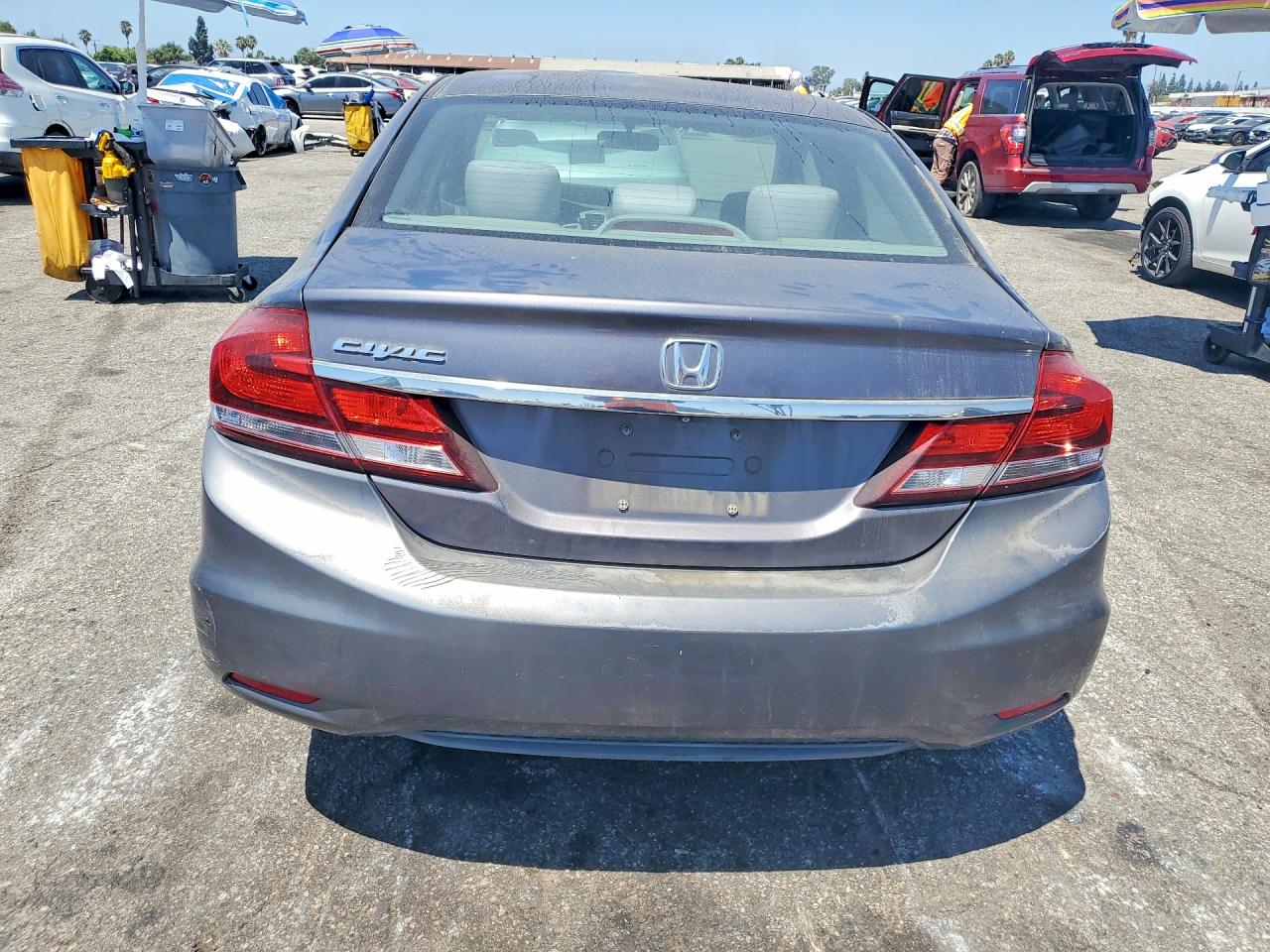 2014 Honda Civic Lx Gray vin: 19XFB2F53EE240533