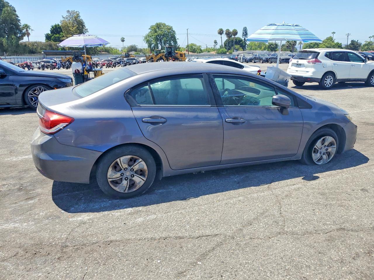 2014 Honda Civic Lx Gray vin: 19XFB2F53EE240533