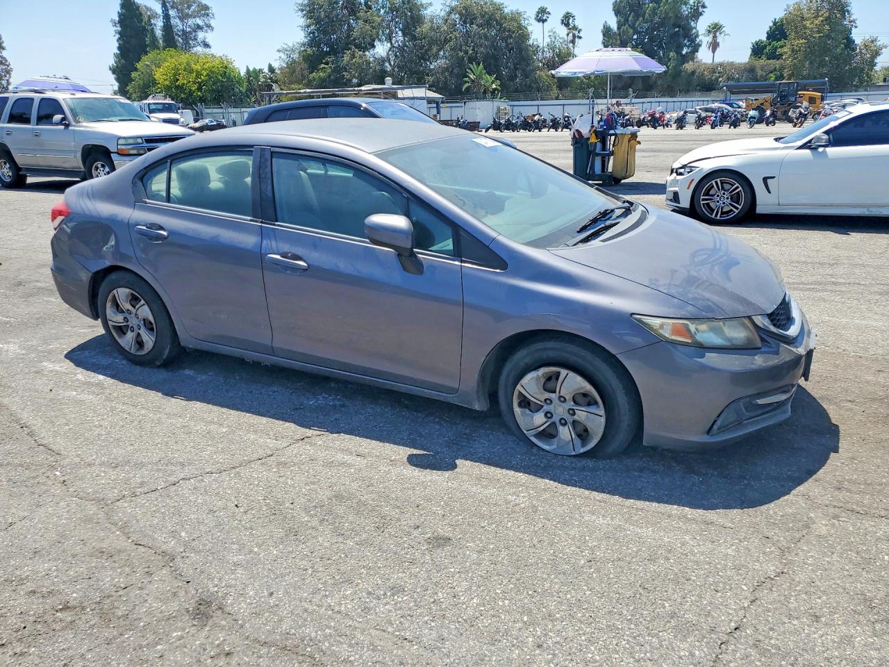 2014 Honda Civic Lx Gray vin: 19XFB2F53EE240533