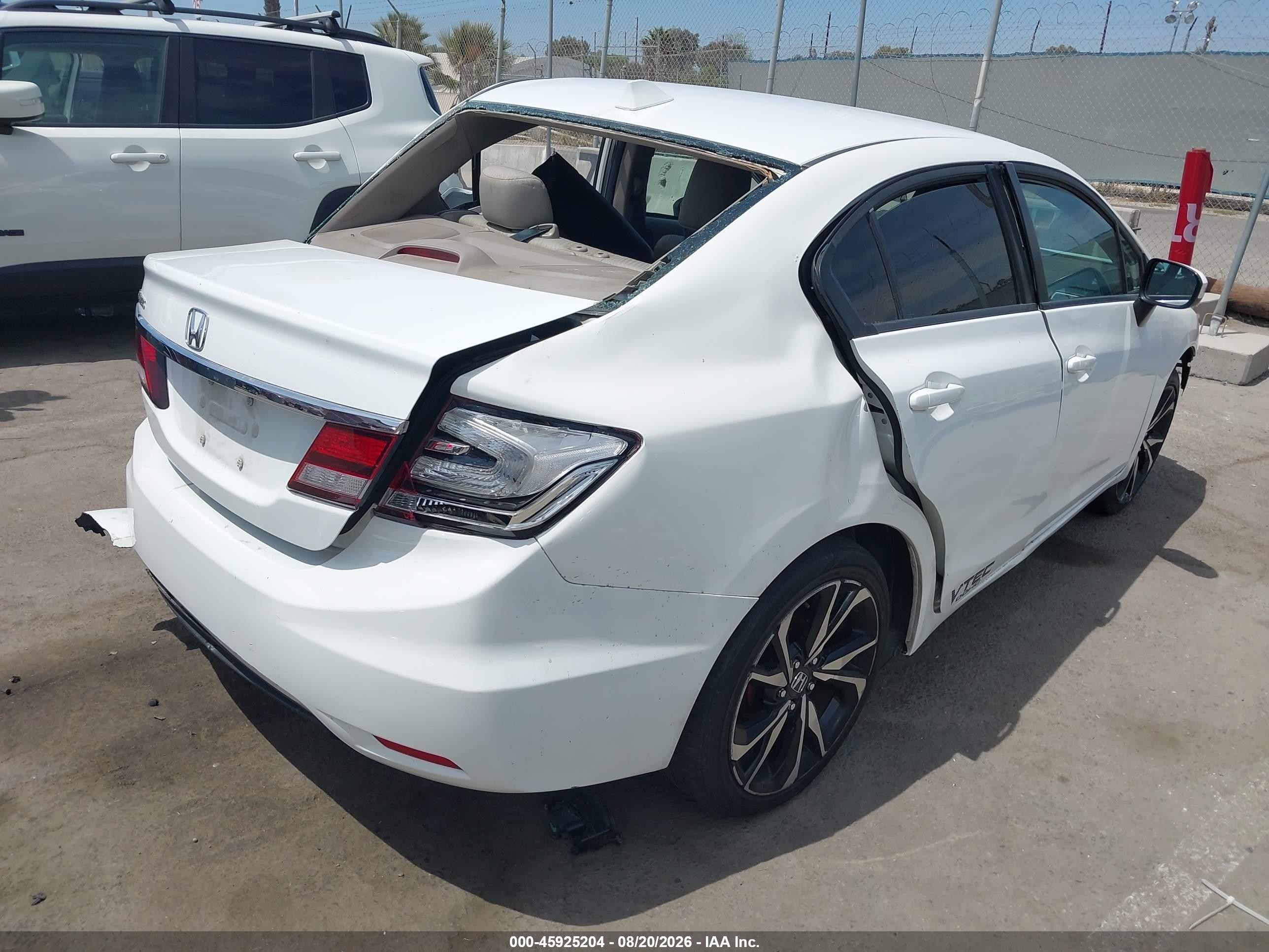 2014 Honda Civic Lx White vin: 19XFB2F53EE244887