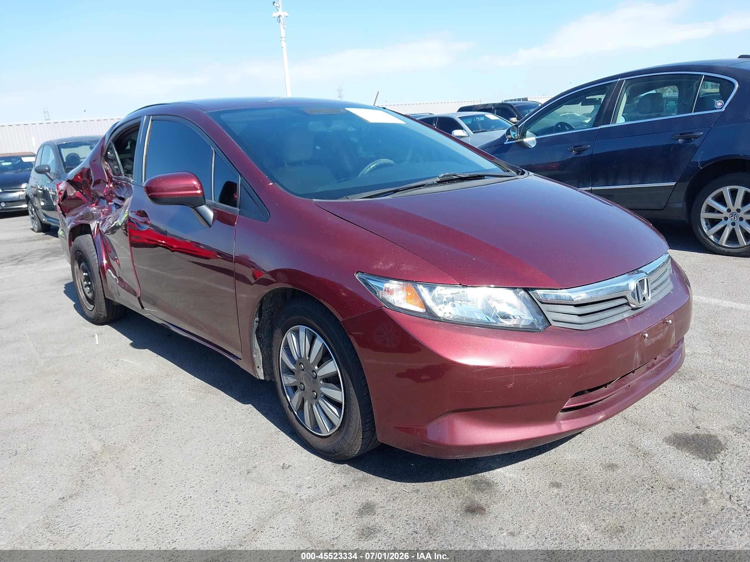 2014 Honda Civic Lx Бордовый vin: 19XFB2F53EE246042