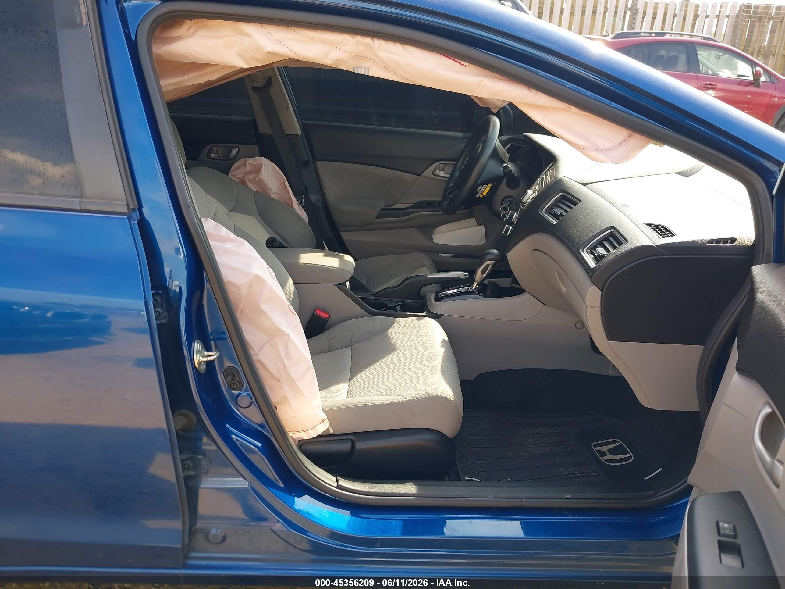 2014 Honda Civic Lx Blue vin: 19XFB2F53EE246347