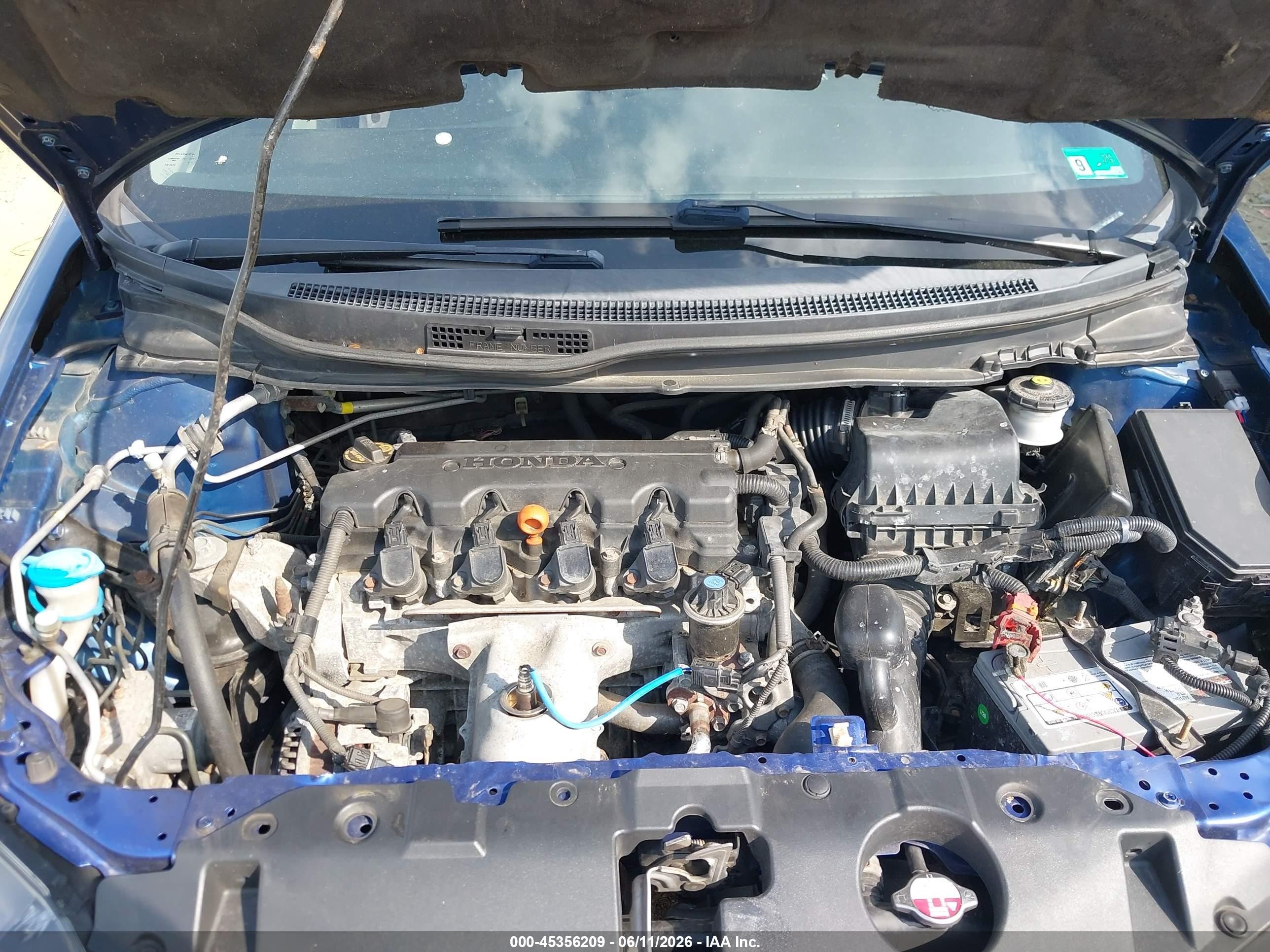 2014 Honda Civic Lx Blue vin: 19XFB2F53EE246347