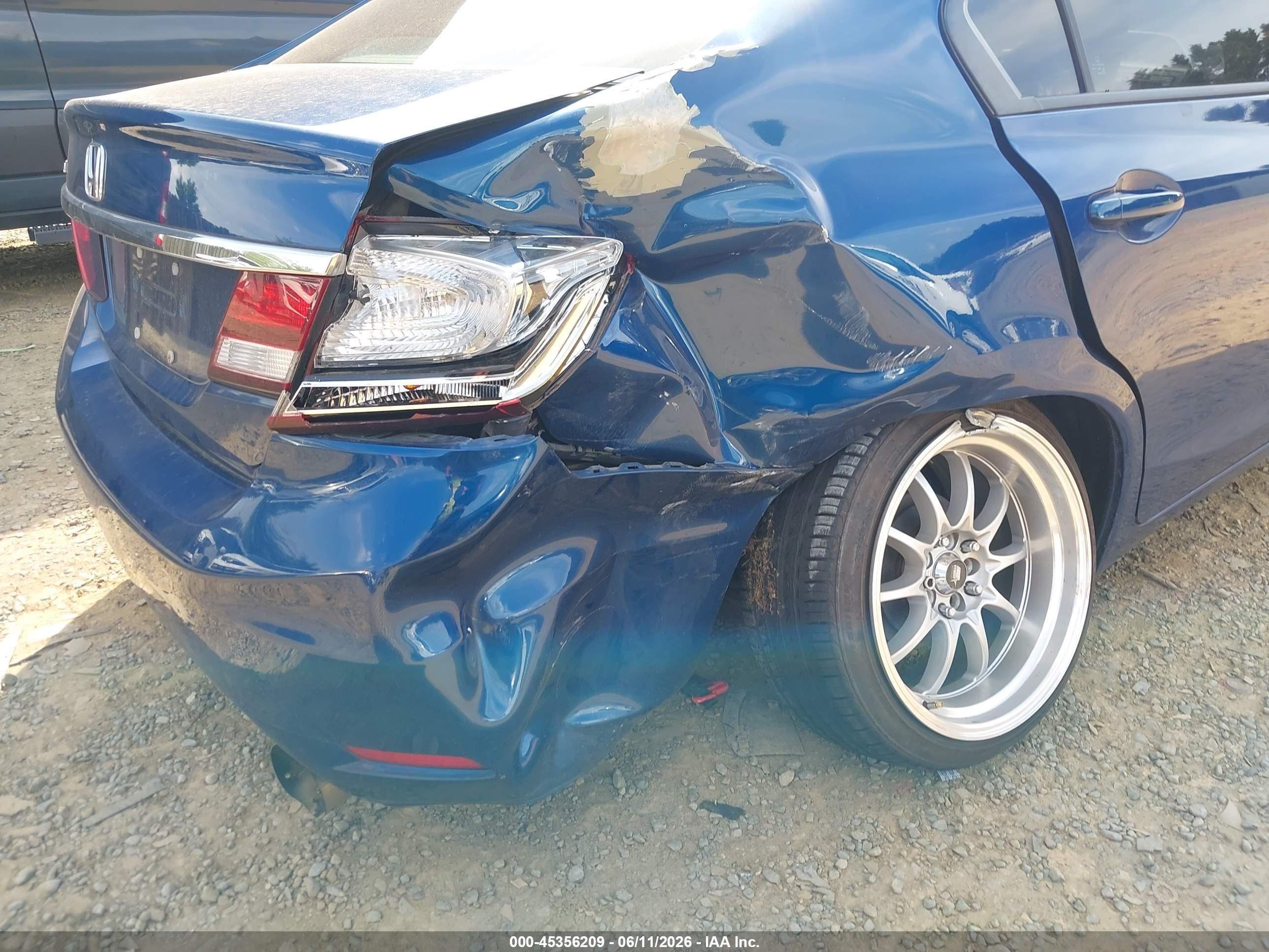2014 Honda Civic Lx Blue vin: 19XFB2F53EE246347