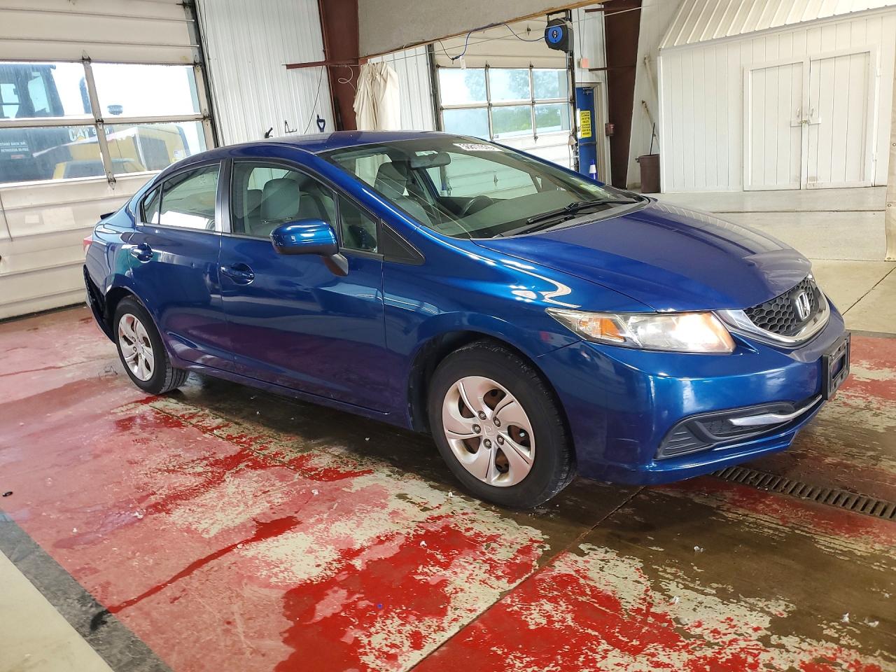 2014 Honda Civic Lx Blue vin: 19XFB2F53EE247143