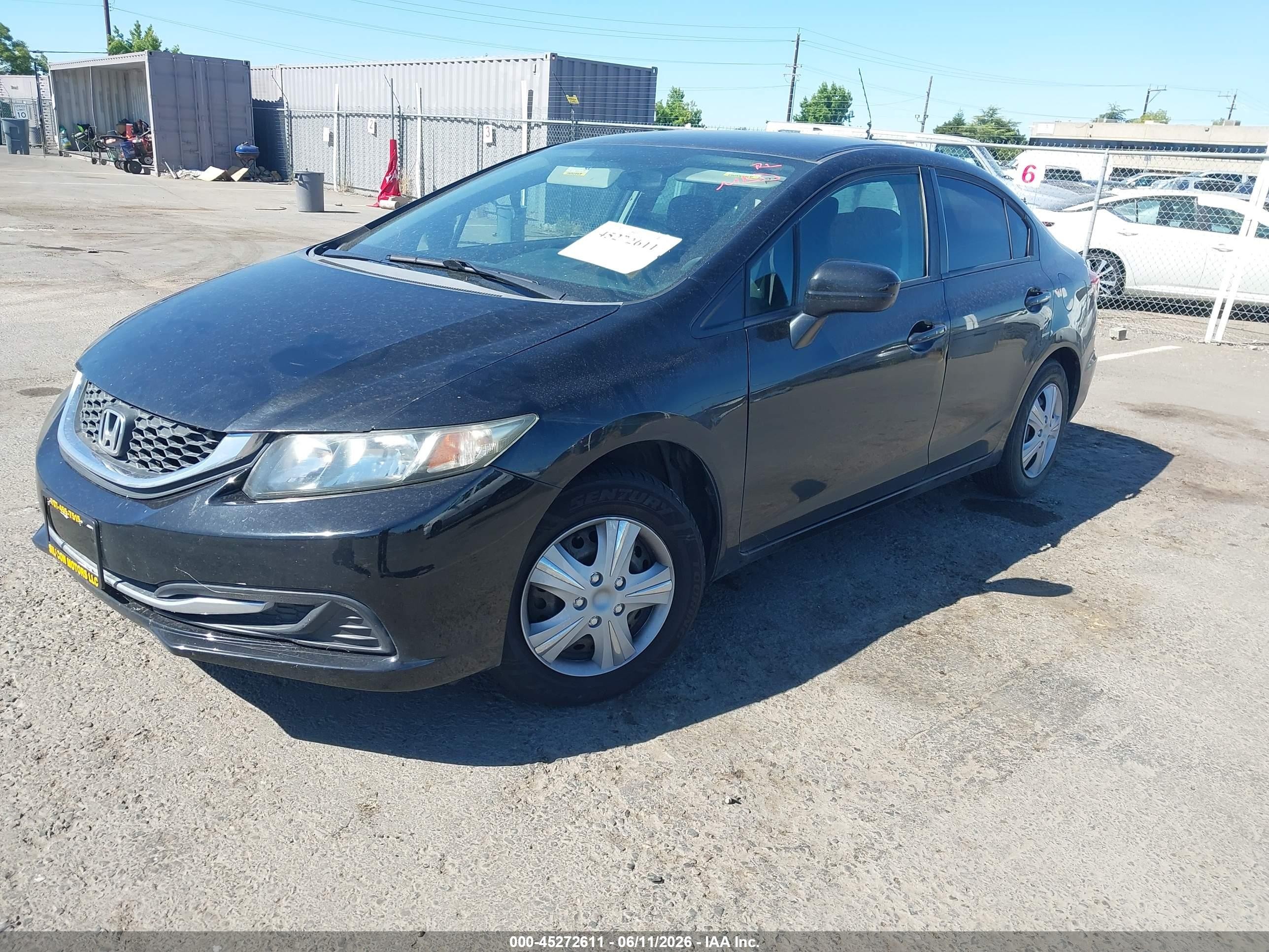 2014 Honda Civic Lx Black vin: 19XFB2F53EE250432