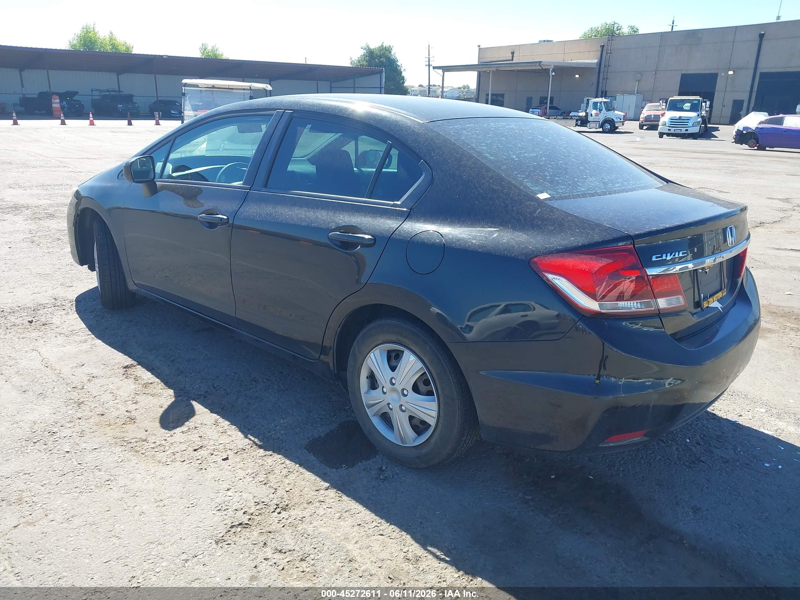2014 Honda Civic Lx Black vin: 19XFB2F53EE250432