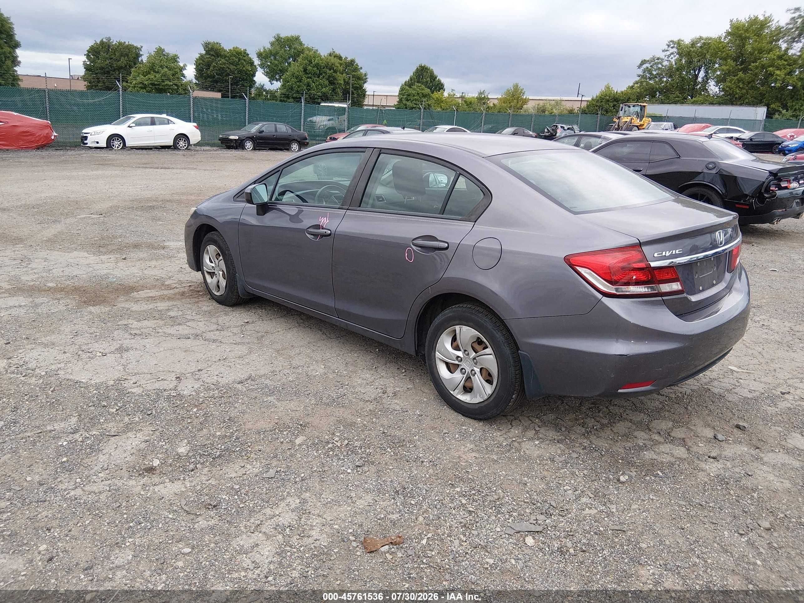 2014 Honda Civic Lx Gray vin: 19XFB2F53EE256781