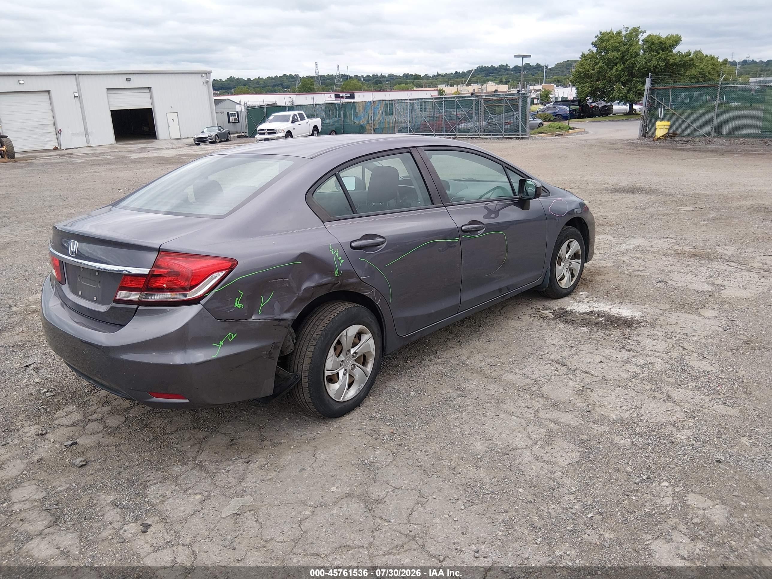 2014 Honda Civic Lx Gray vin: 19XFB2F53EE256781