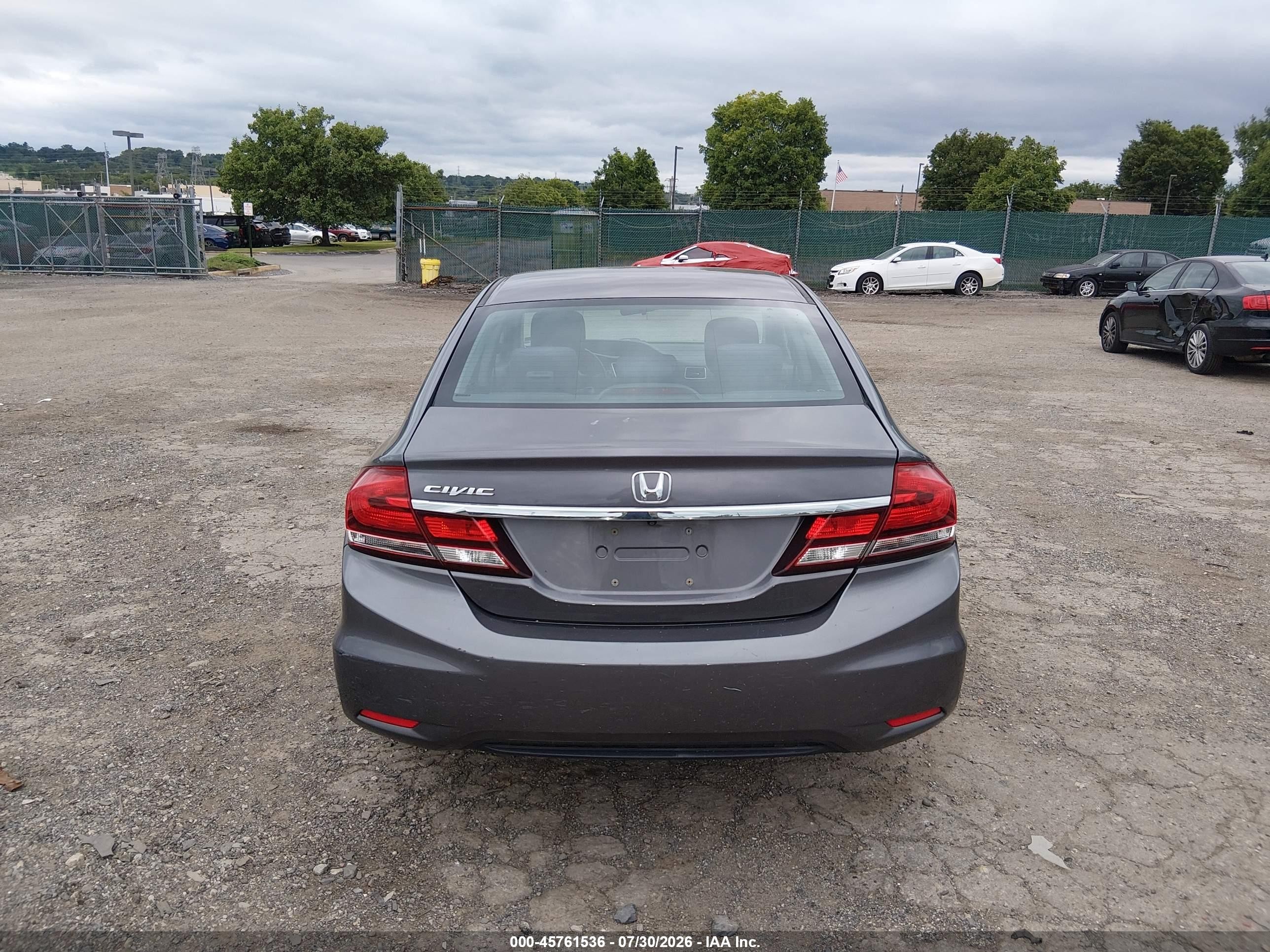 2014 Honda Civic Lx Gray vin: 19XFB2F53EE256781