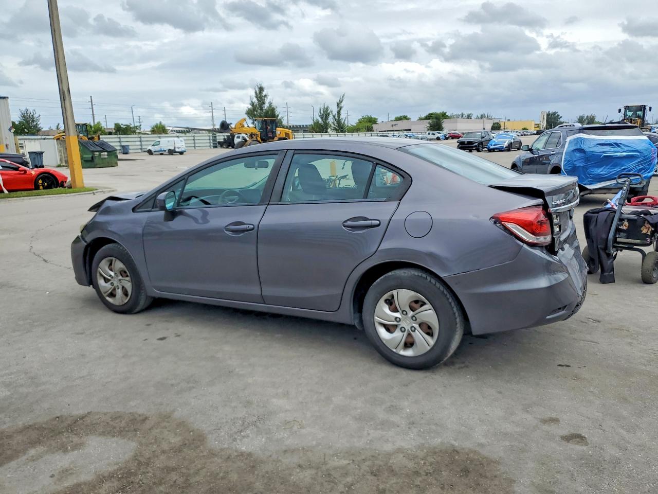 2014 Honda Civic Lx Gray vin: 19XFB2F53EE259440