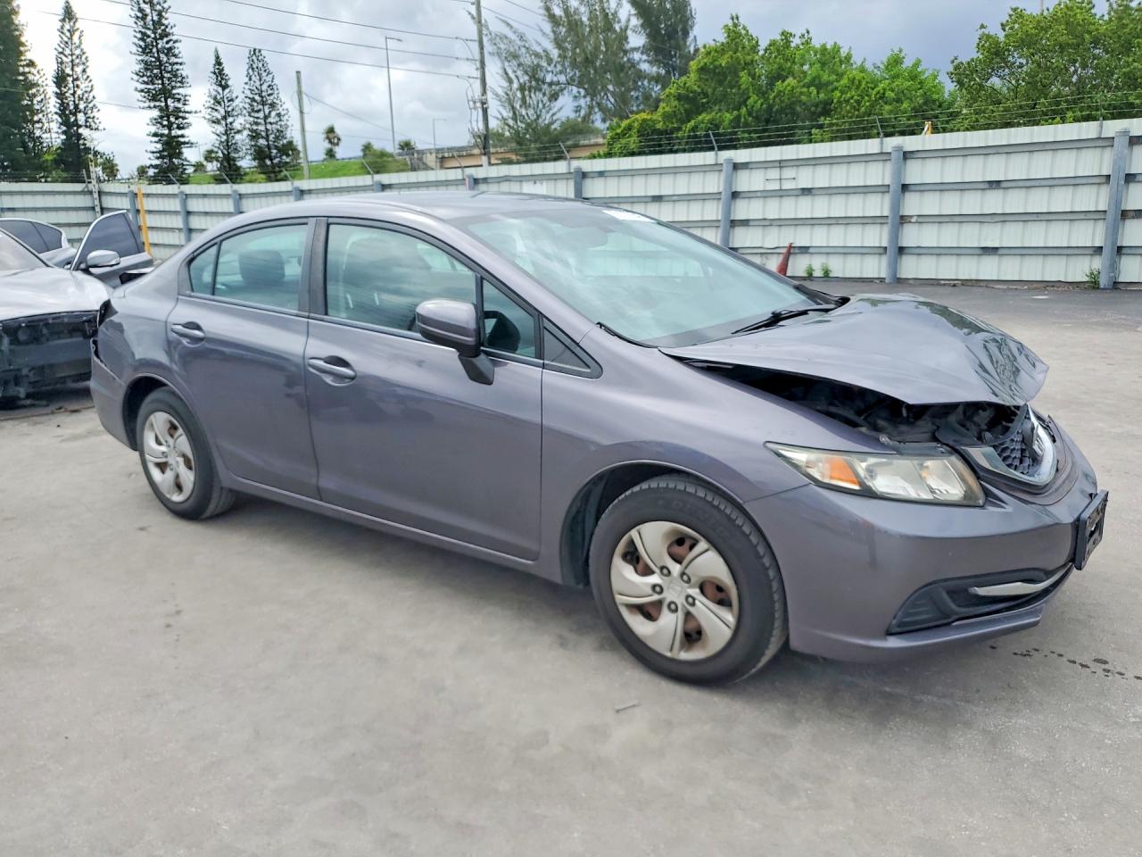 2014 Honda Civic Lx Gray vin: 19XFB2F53EE259440